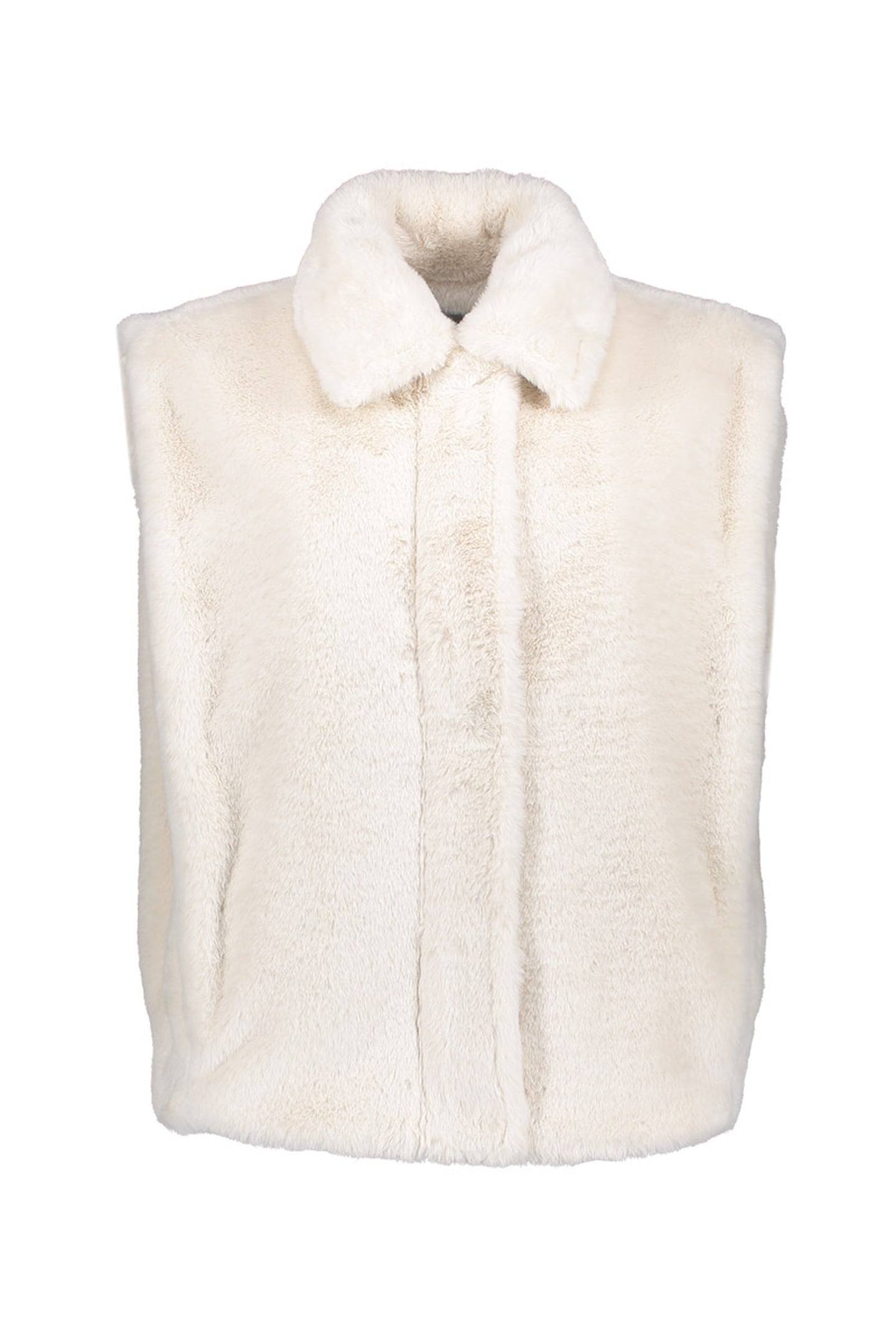 BODYWARMER FAKE FUR OFF-WHITE 1
