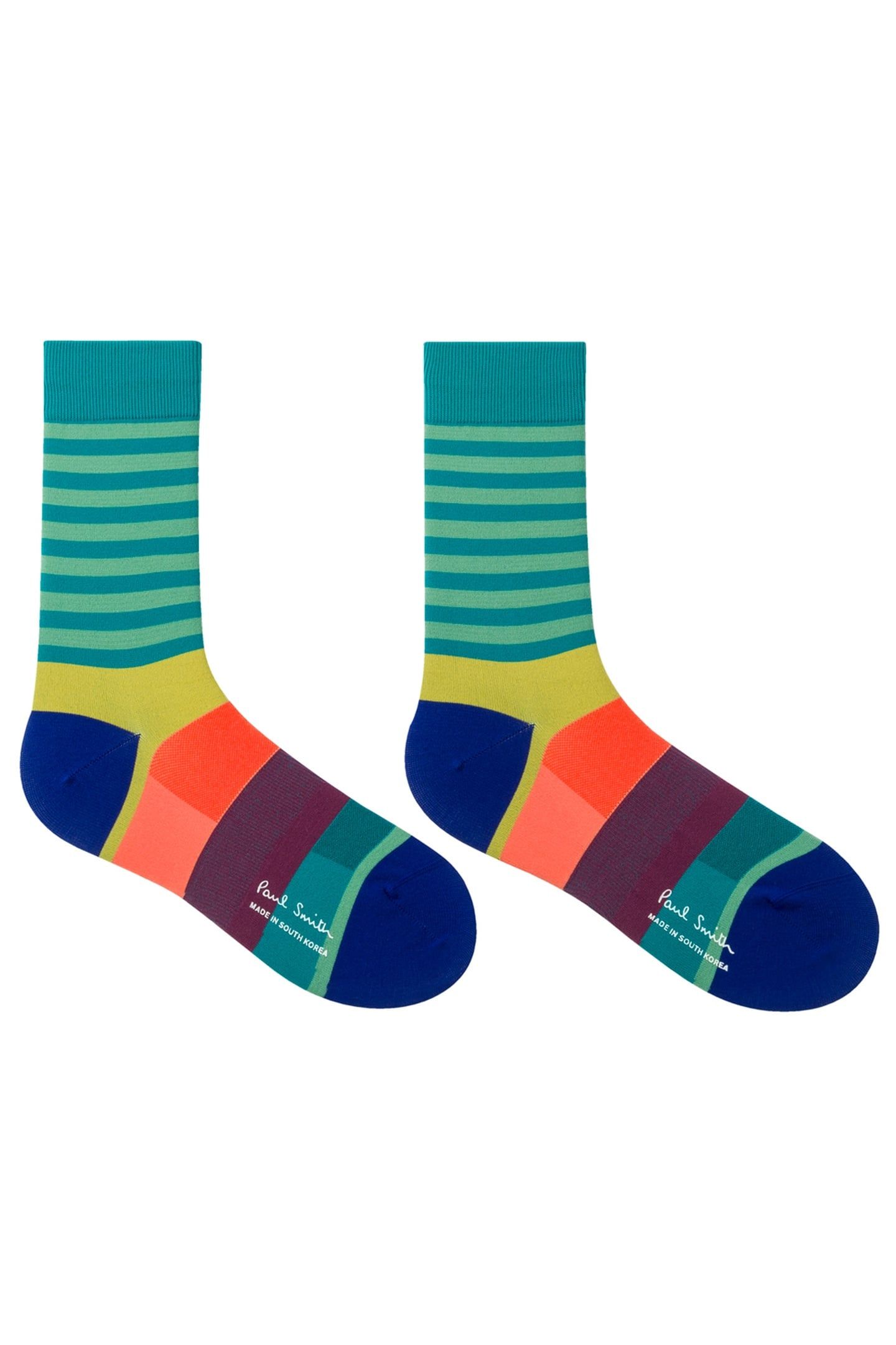 MEN CYCLE SOCK CALF STRIPE ARTIST_STRIPE 1