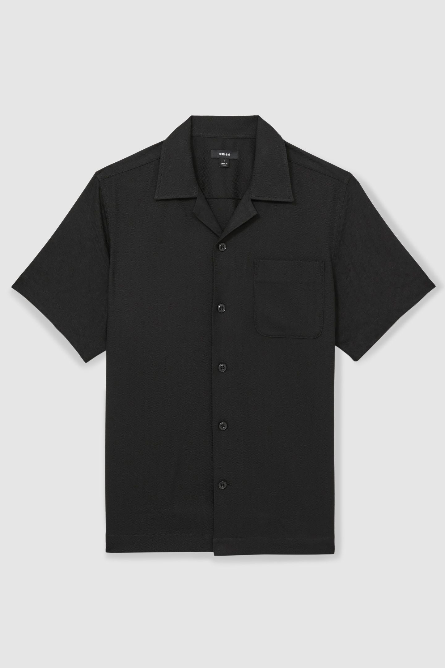 SS HERRINGBONE CUBAN SHIRT BLACK 4
