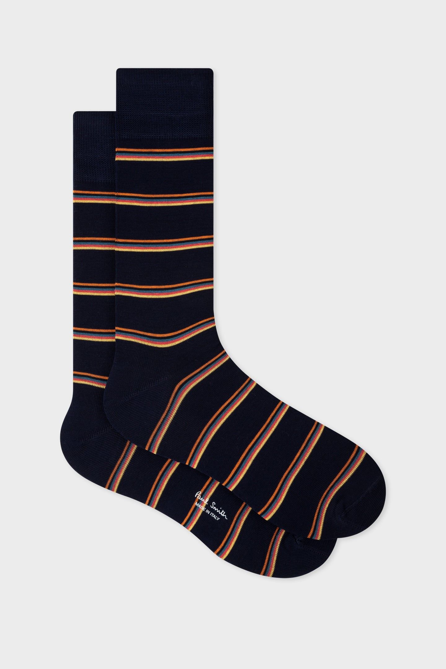 MEN SOCK WALTER STRIPE NAVY 1