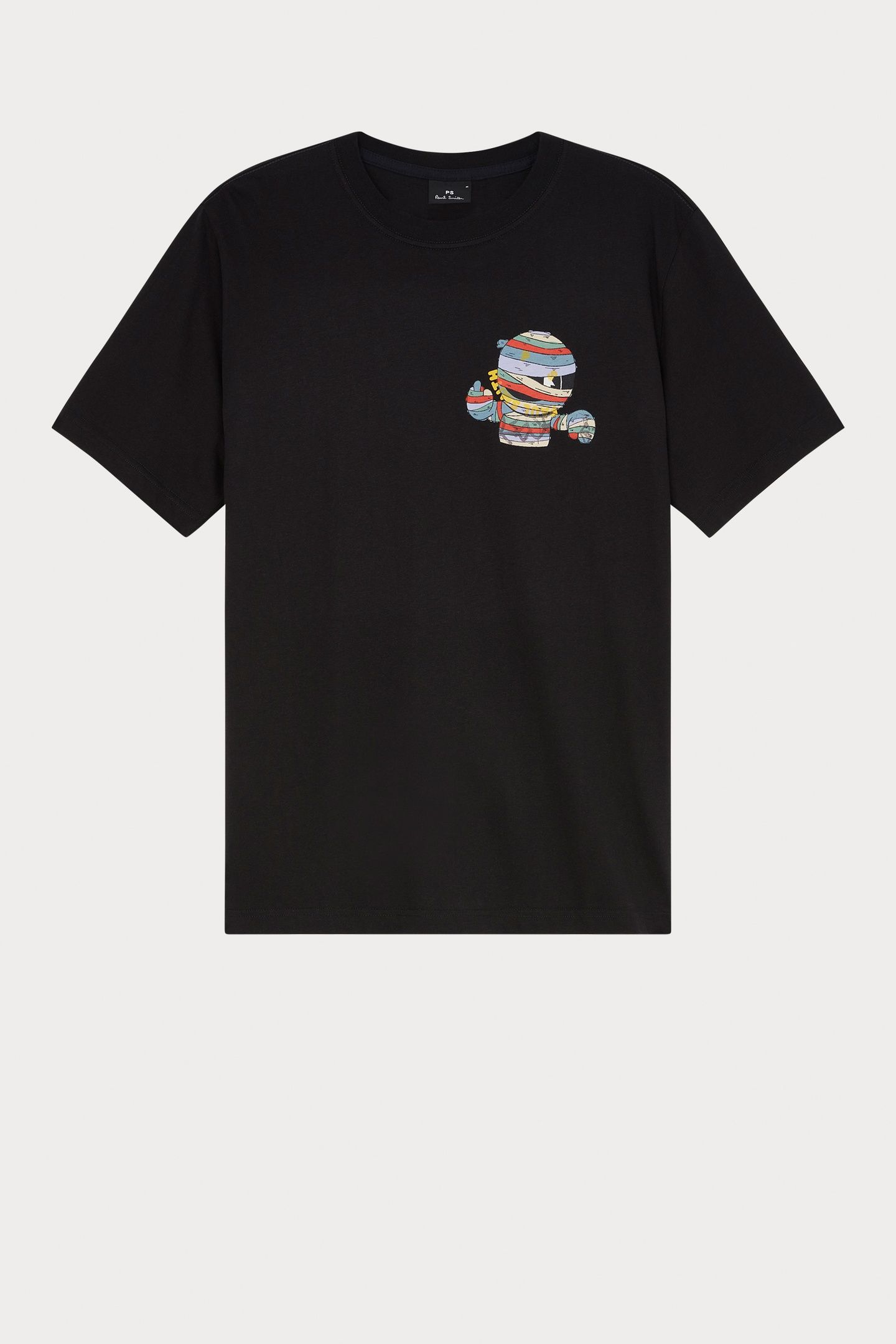 MENS REG FIT T SHIRT MUMMY HAPPY BLACK 1