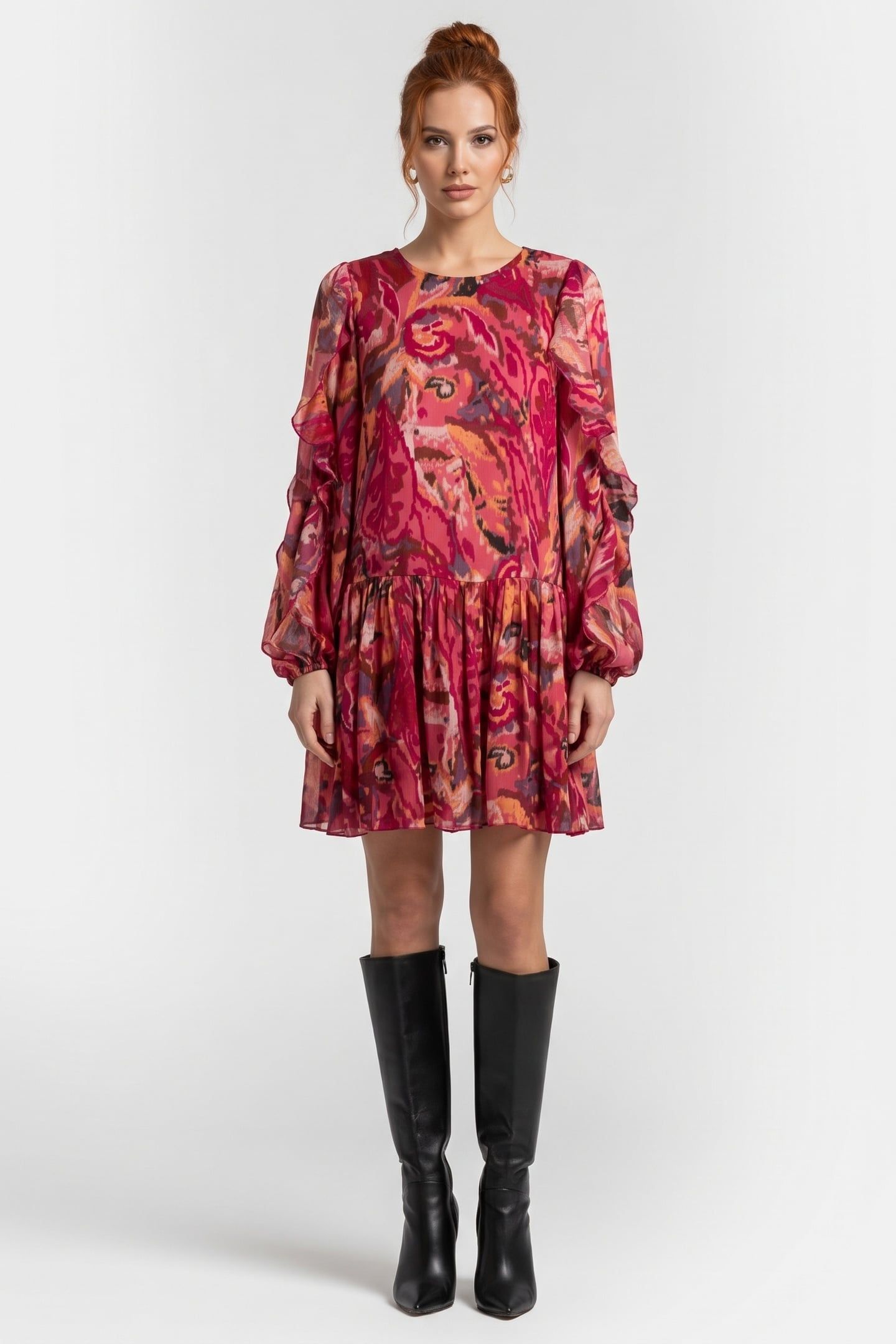 NORA DRESS FUCHSIA 1