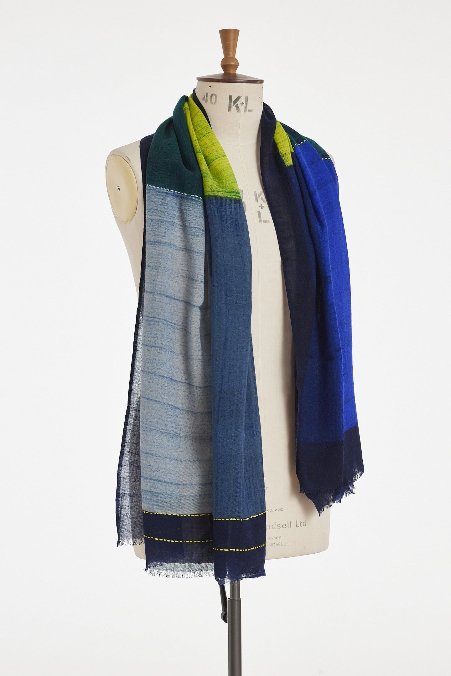 MEN SCARF COLOUR BLOCK NAVY 5