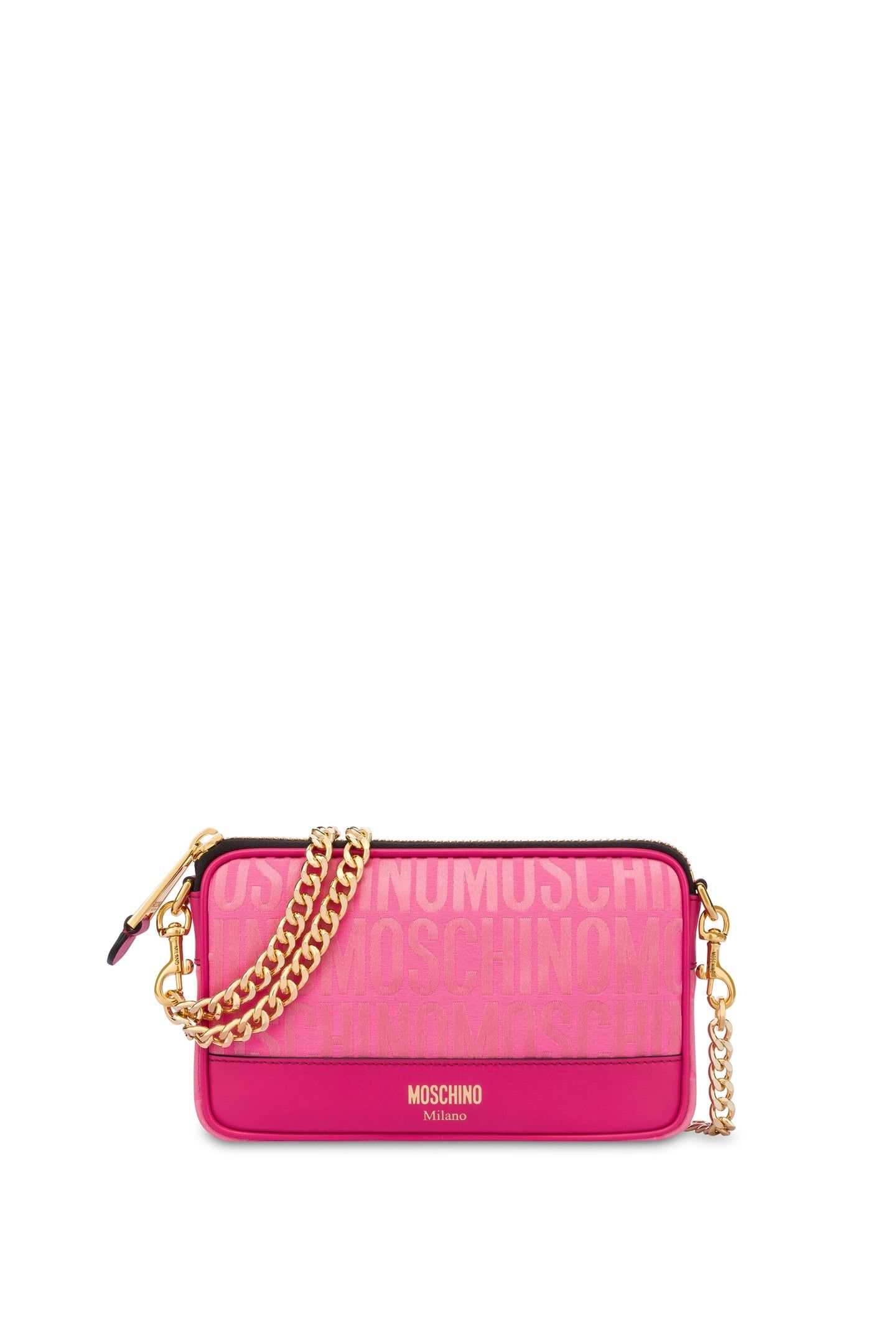SMALL ALLOVER LOGO SHOULDER BAG PINK 1