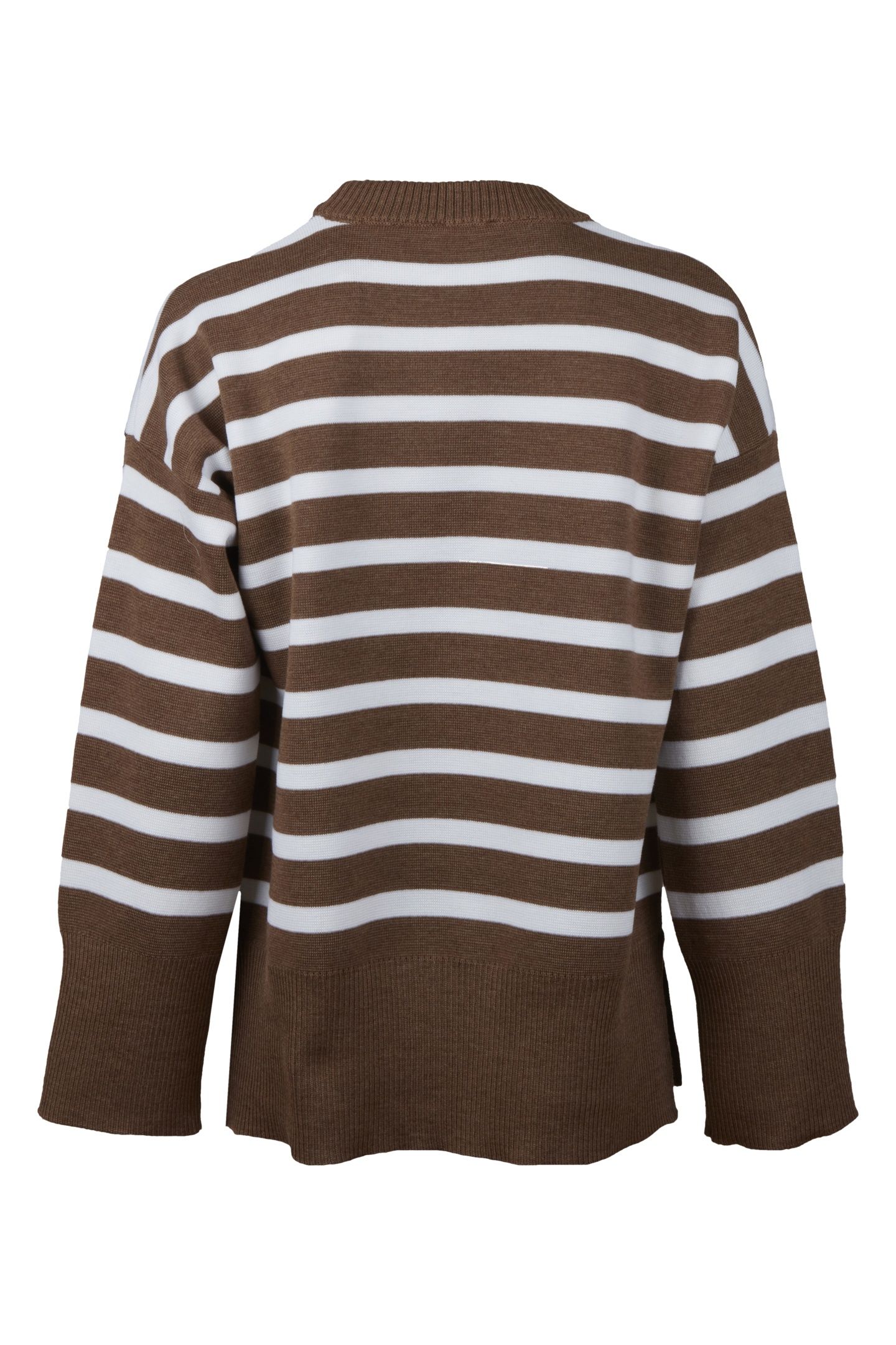CRYSTAL KNIT JUMPER LIGHT BROWN STRIPE 2