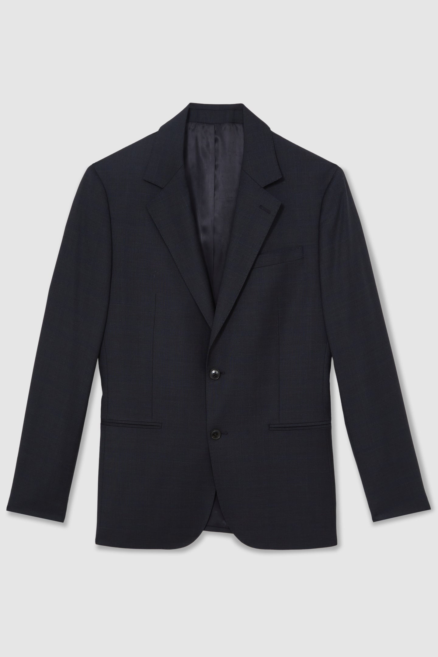 SB 2B NOTCH PRINCE OF WALES CHECK BLAZER NAVY 4