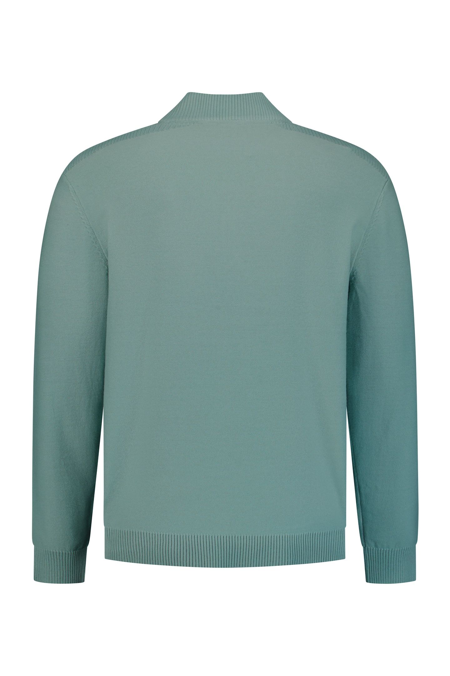PULLOVER HALF ZIP SHOULDER DETAIL DUSTY BLUE 2