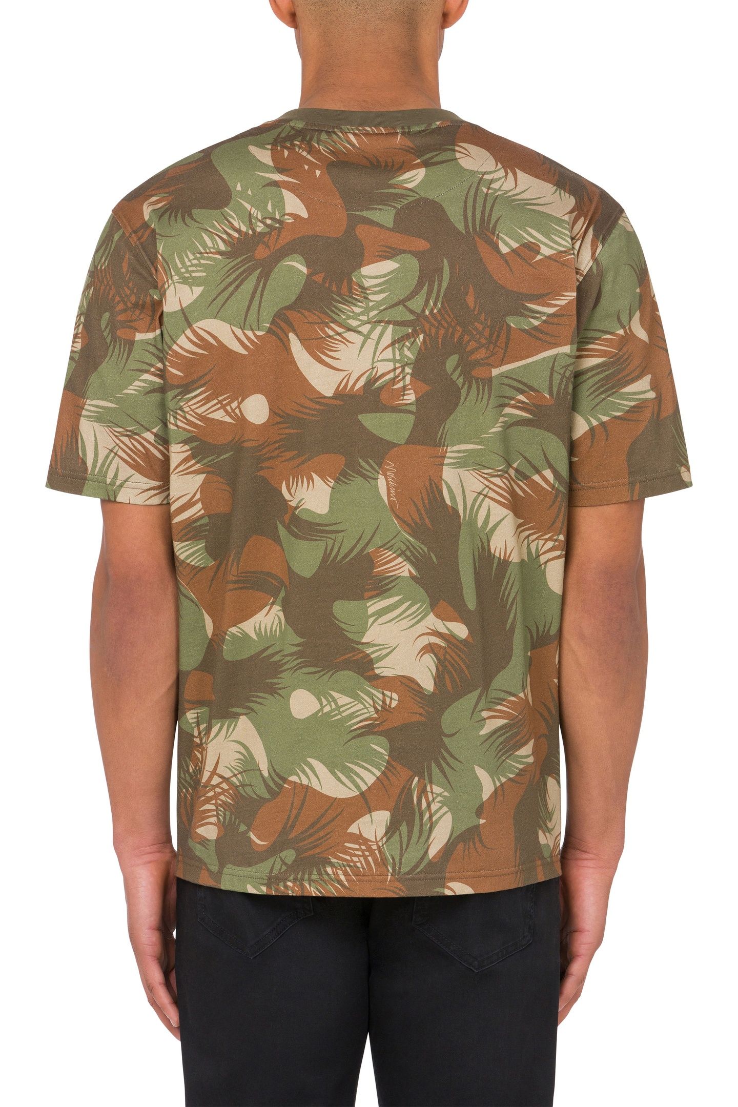 T-SHIRT IN JERSEY CAMOUFLAGE PRINT BROWN 2