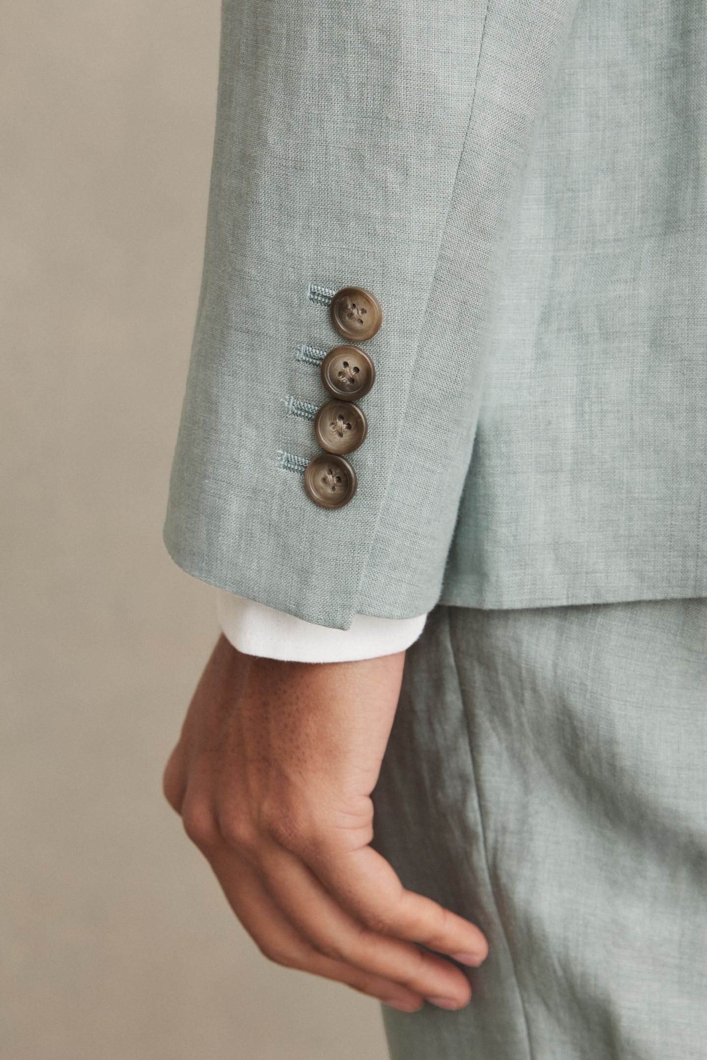 SB 2B NOTCH LINEN BLAZER OCEAN GREEN 6