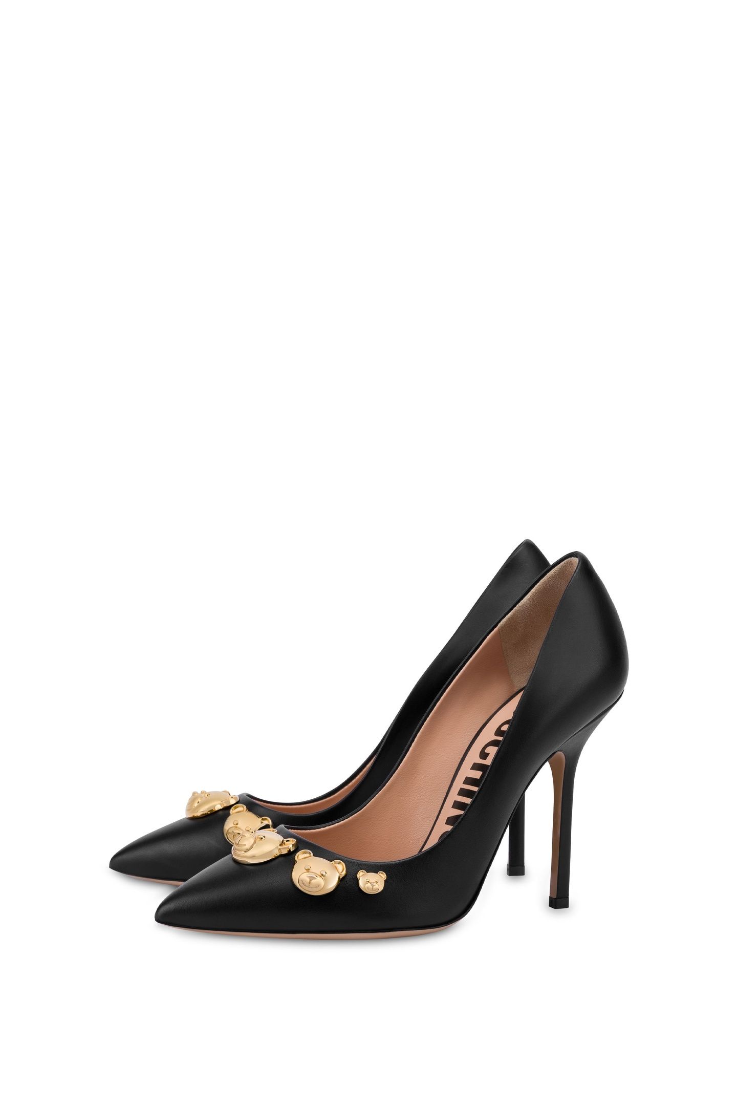 CALFSKIN PUMPS TEDDY STUDS BLACK 2