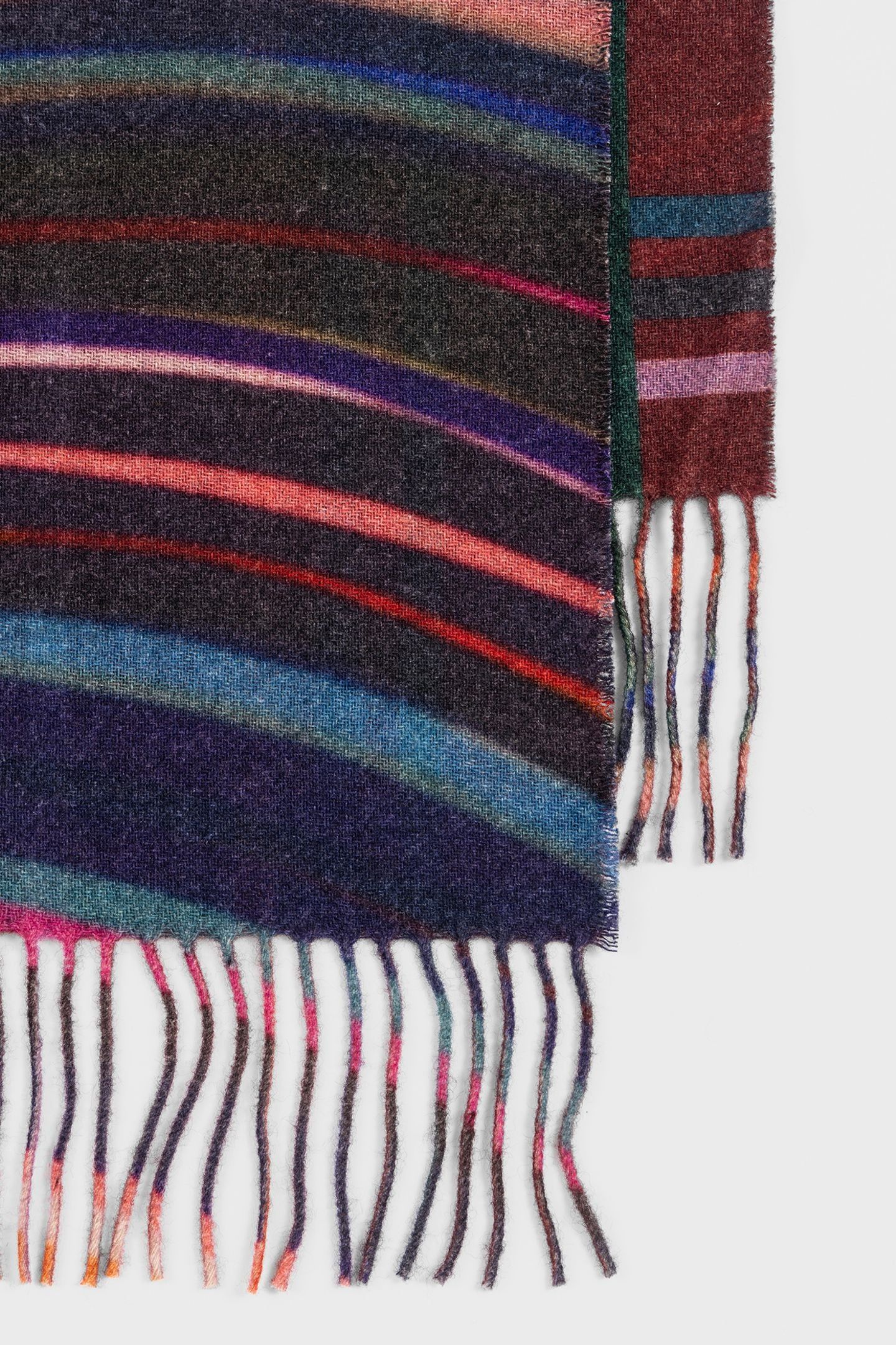 WOMENS SCARF CHECK SWIRL AW24 NAVY 3