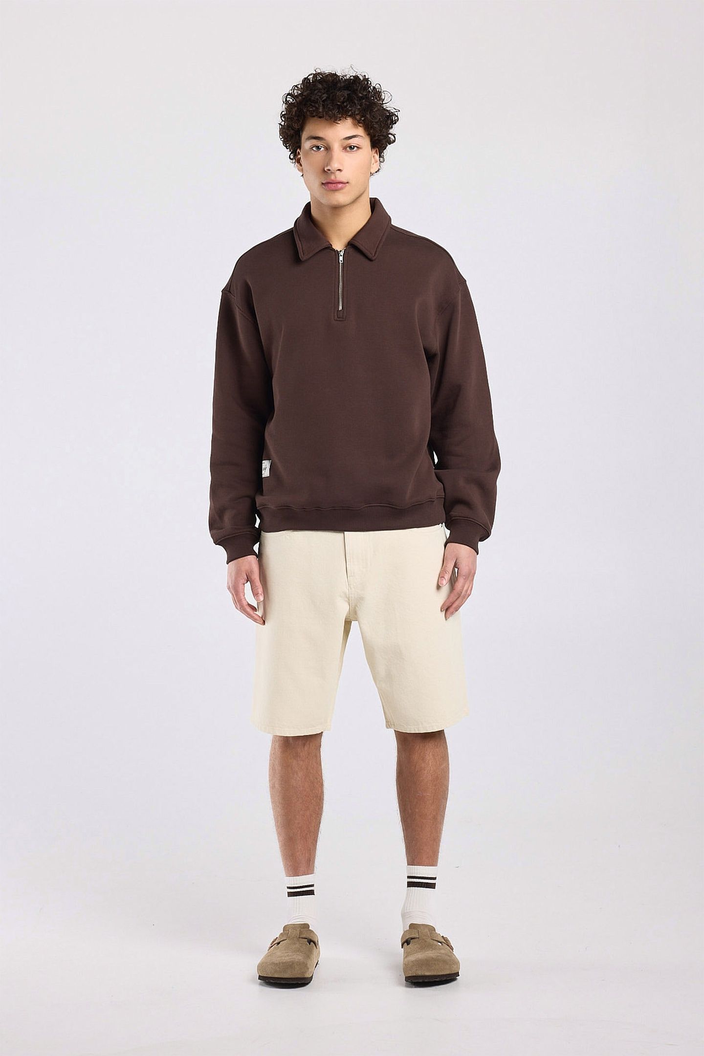 SOOD HALF ZIP MUD 1