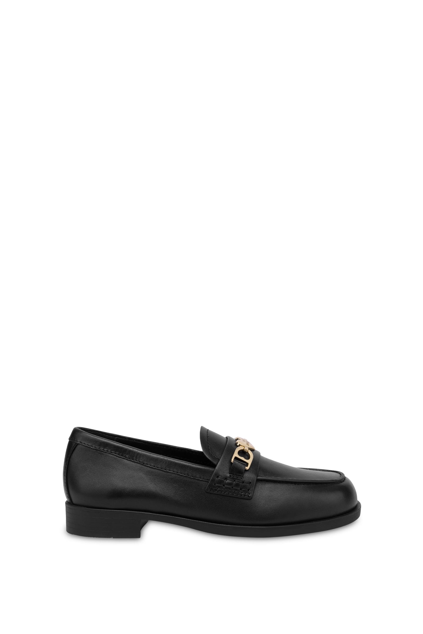 CALFSKIN VARSITY MOCCASINS BLACK 1