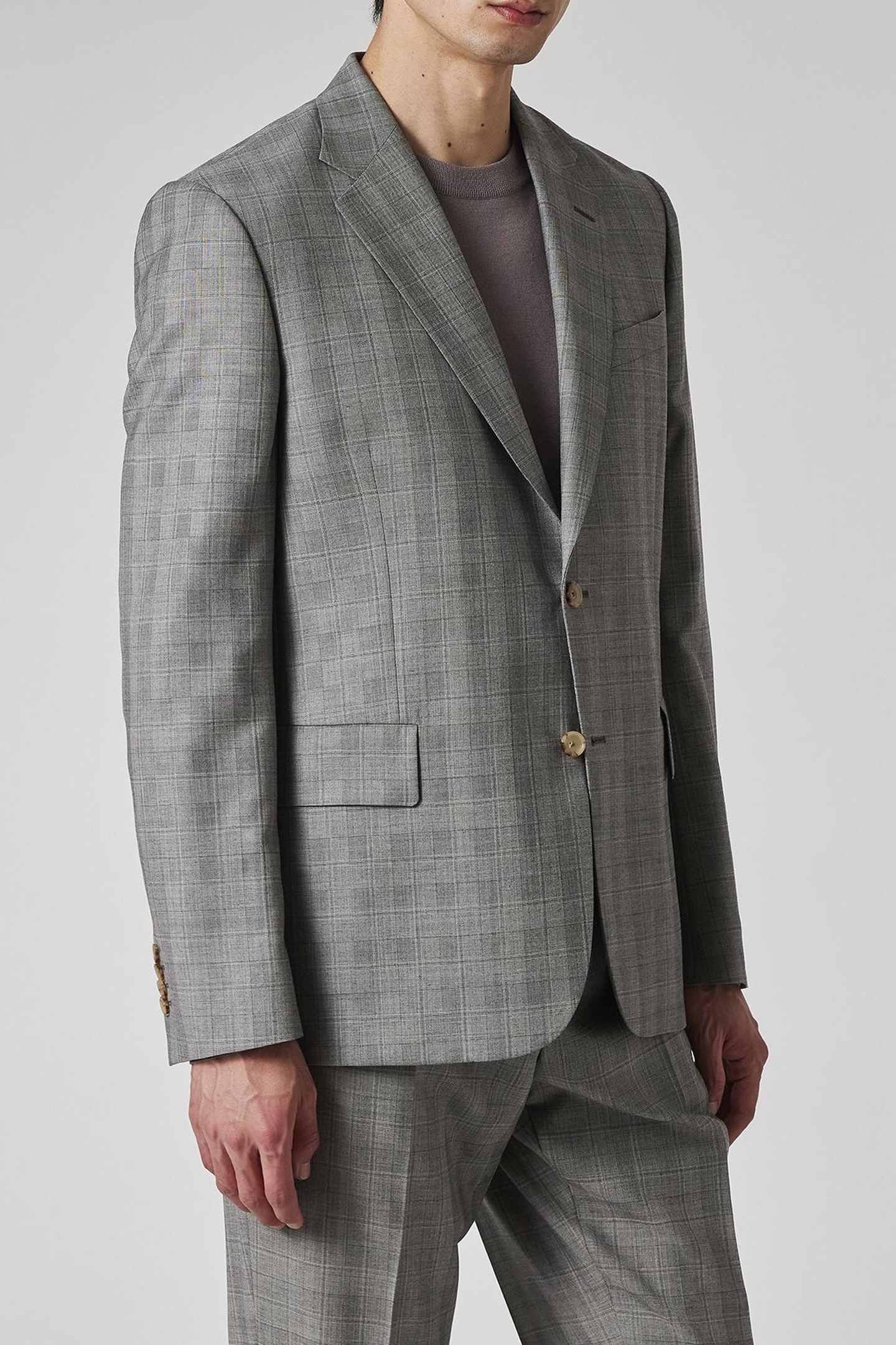 MENS TAILORED FIT 2 BUTTON SUIT GREY 11
