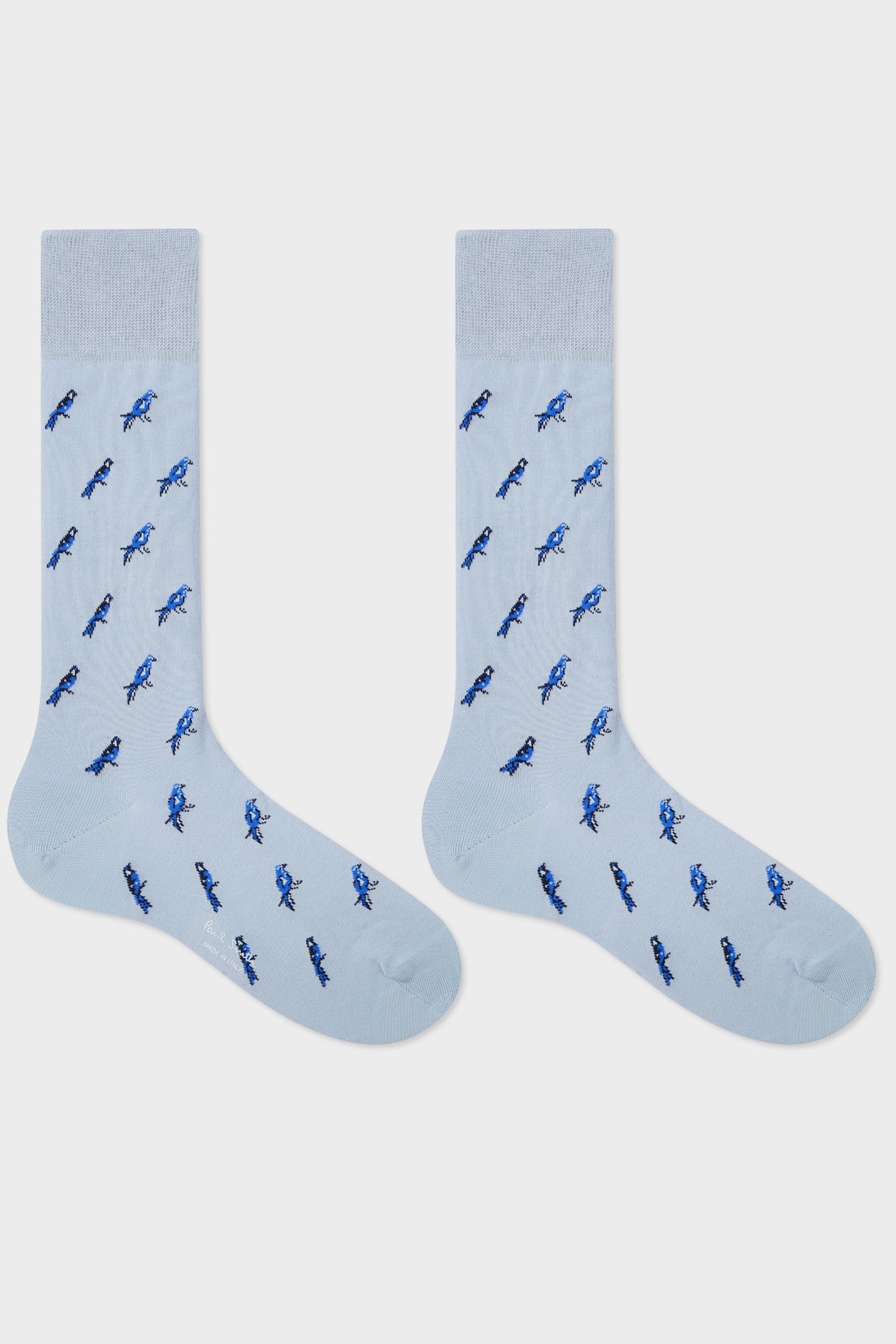 MEN SOCK LITTLE BIRDS TURQUOISE 1