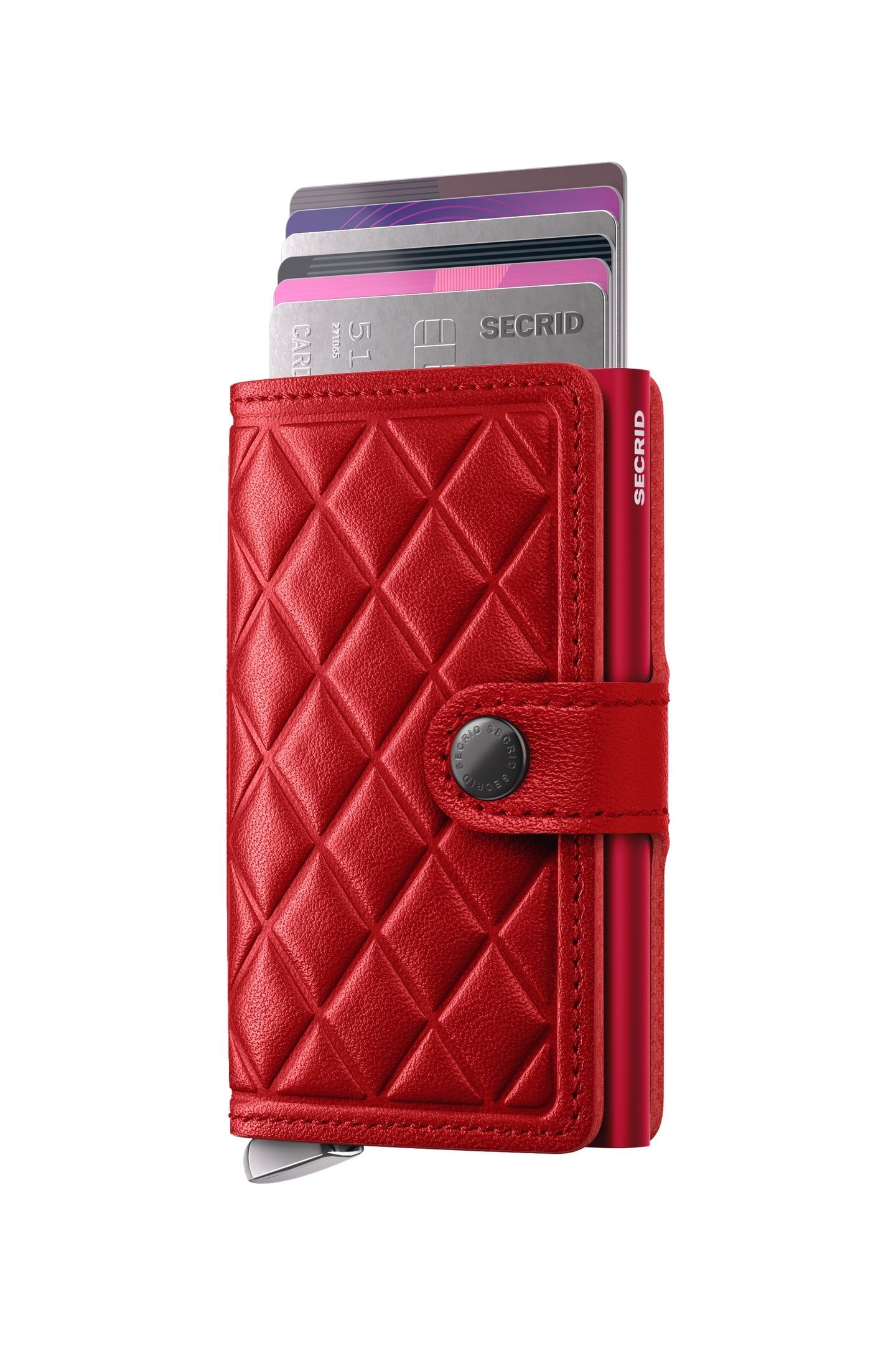 UNISEX MINIWALLET EMBOSS DIAMOND RED 2