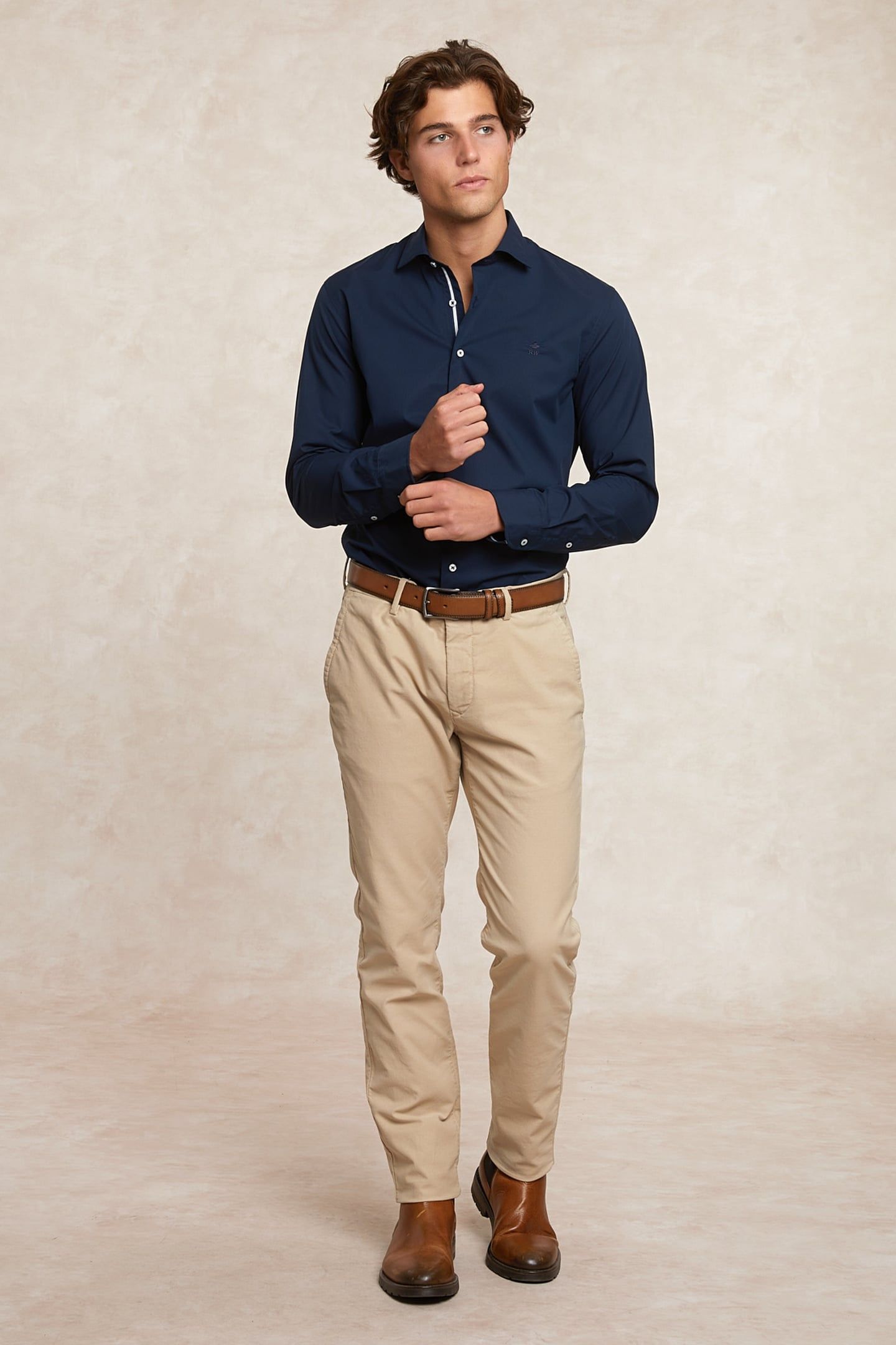 SLIM FIT COMFORT STRETCH SHIRT BLUE 1
