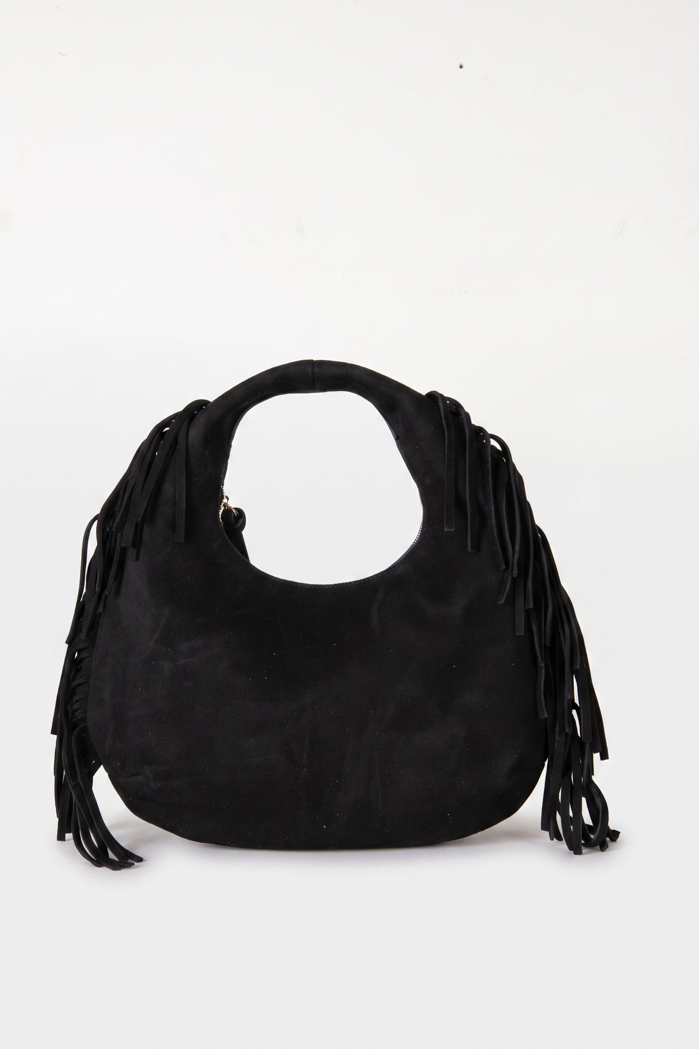 S SMALL ADELICE FRINGED BLACK 3