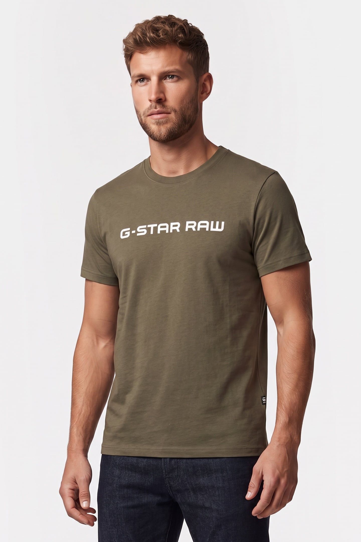 G-STAR RAW SLIM T-SHIRT SHADOW OLIVE 1