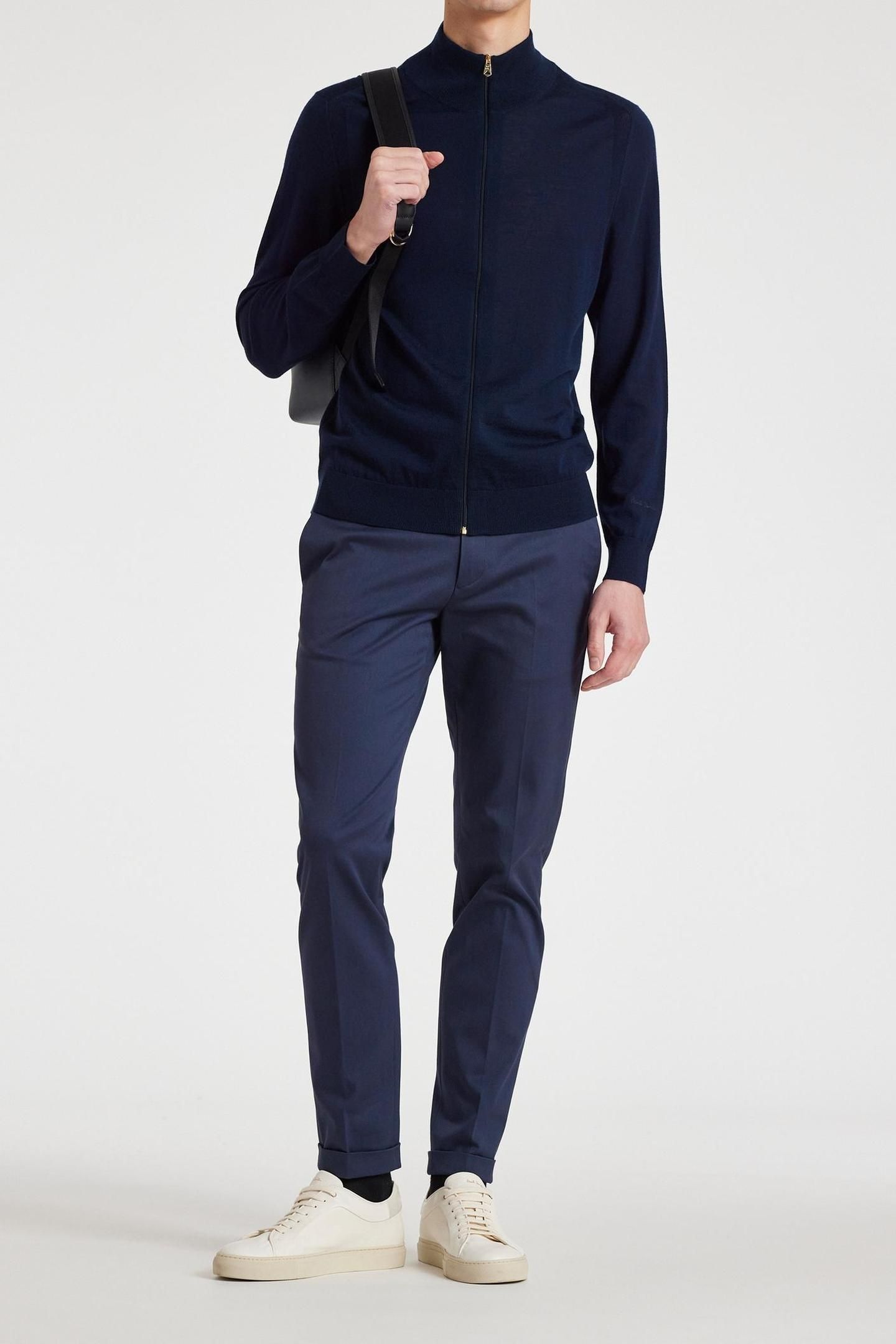MENS CARDIGAN ZIP THRU VERY DARK NAVY 1