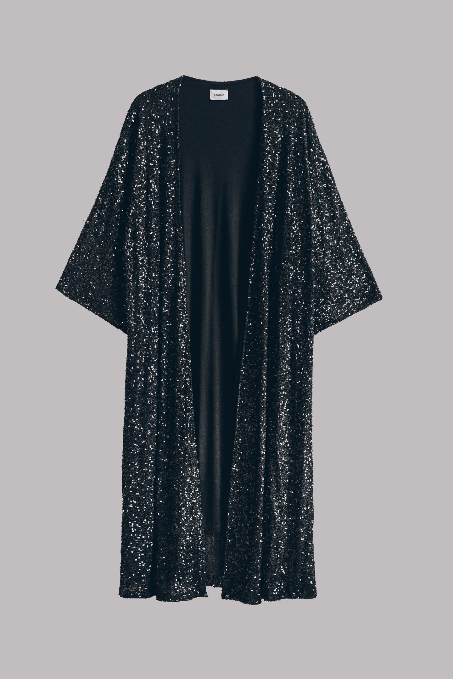 THE BLACK SEQUIN KIMONO BLACK 3