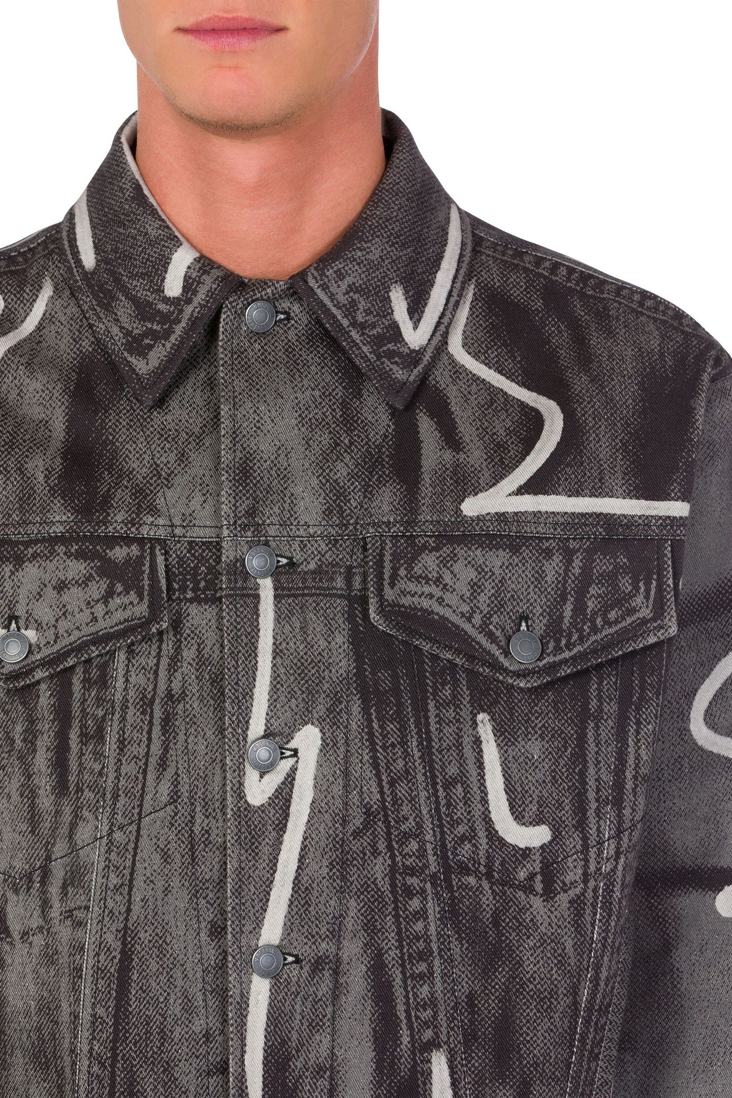 SHADOWS & SQUIGGLES COTTON BULL JACKET GREY 4