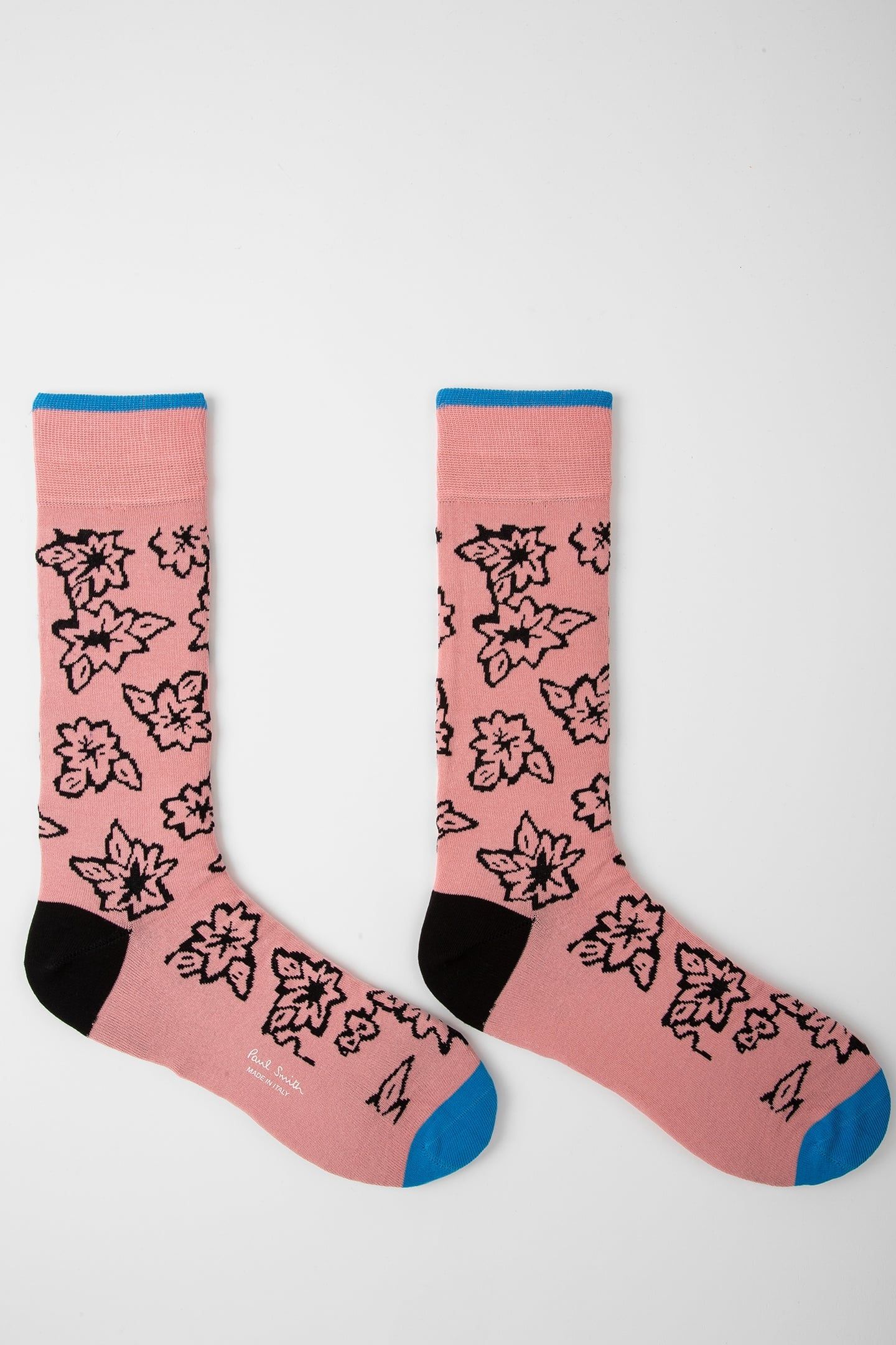 MEN SOCK YANIS FLORAL PINK 2