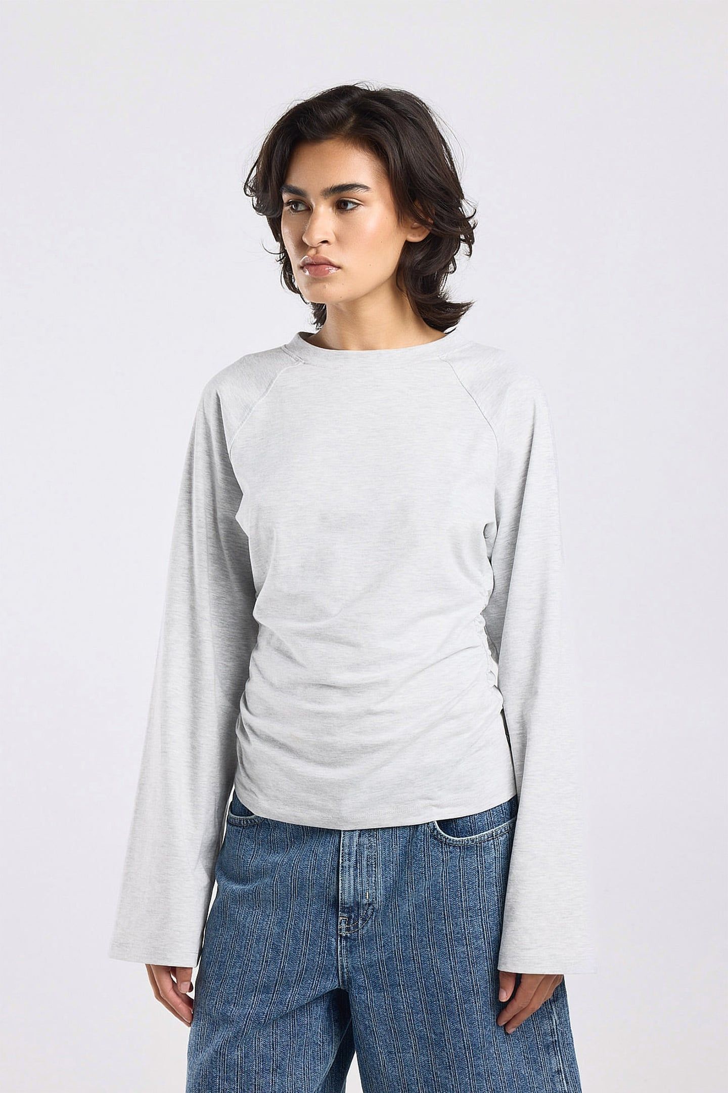 LOUISE MID GREY MELANGE 1