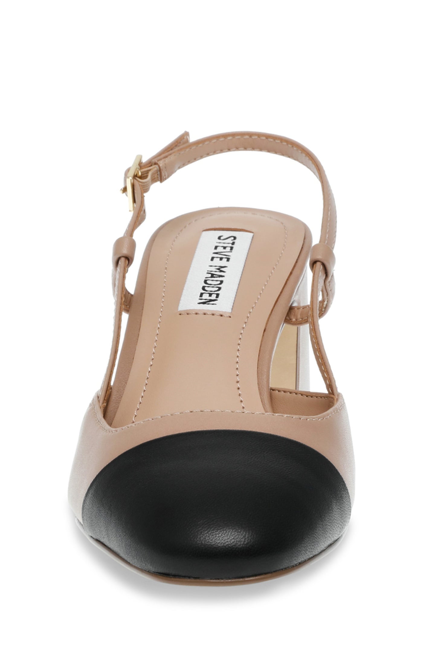 ZEINA PUMPS TAN/BLACK LEATHER 4