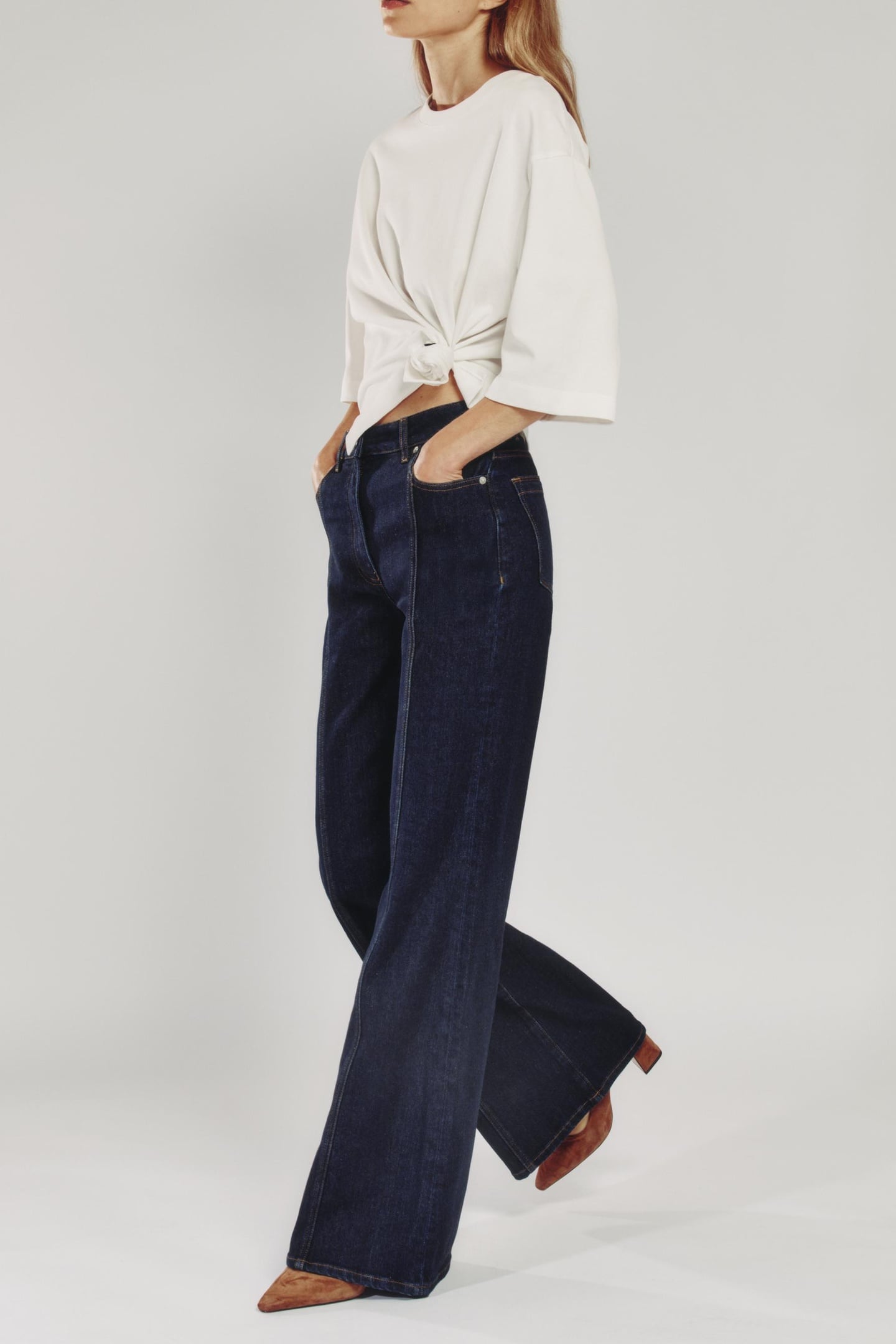 FLARE PIN STITCH JEAN INDIGO 5