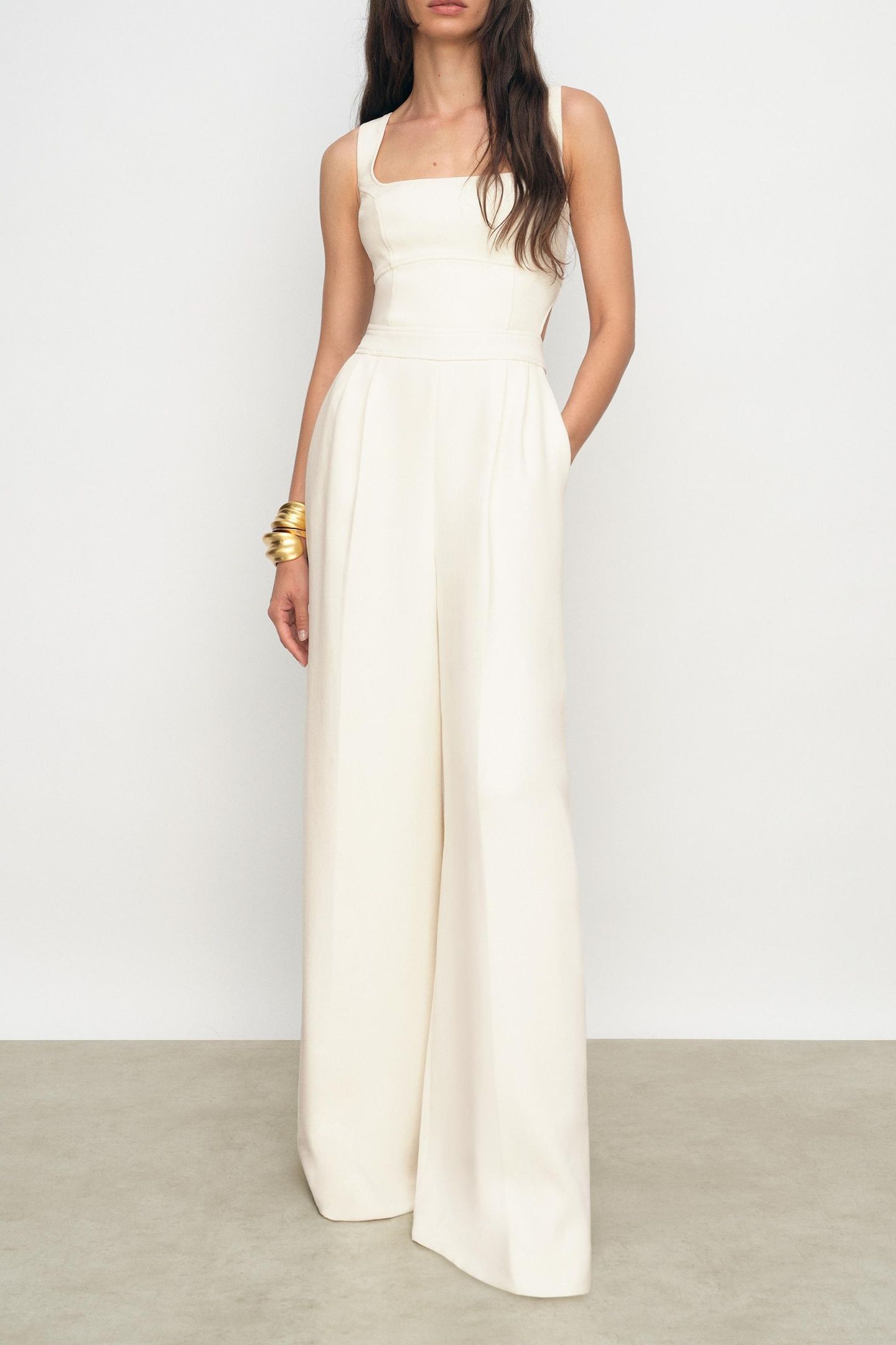 WIDE LEG OCCASION JUMPSUIT IVORY 1
