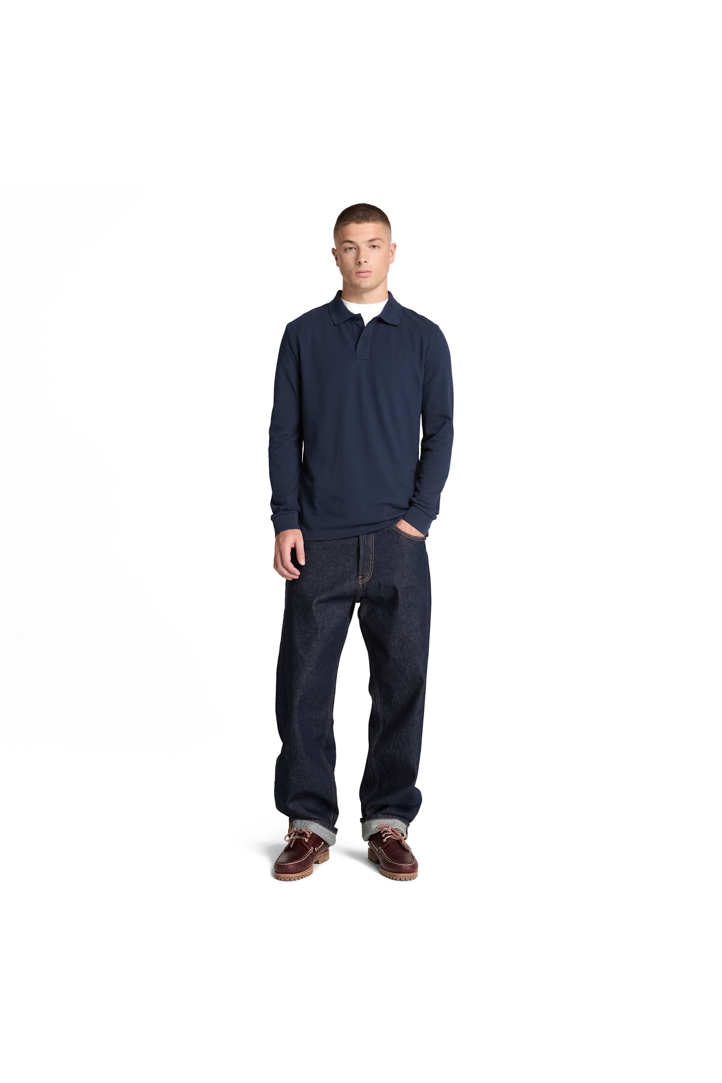 OYSTER RIVER CHEST LOGO LS POLO REGULAR DARK SAPPHIRE 4