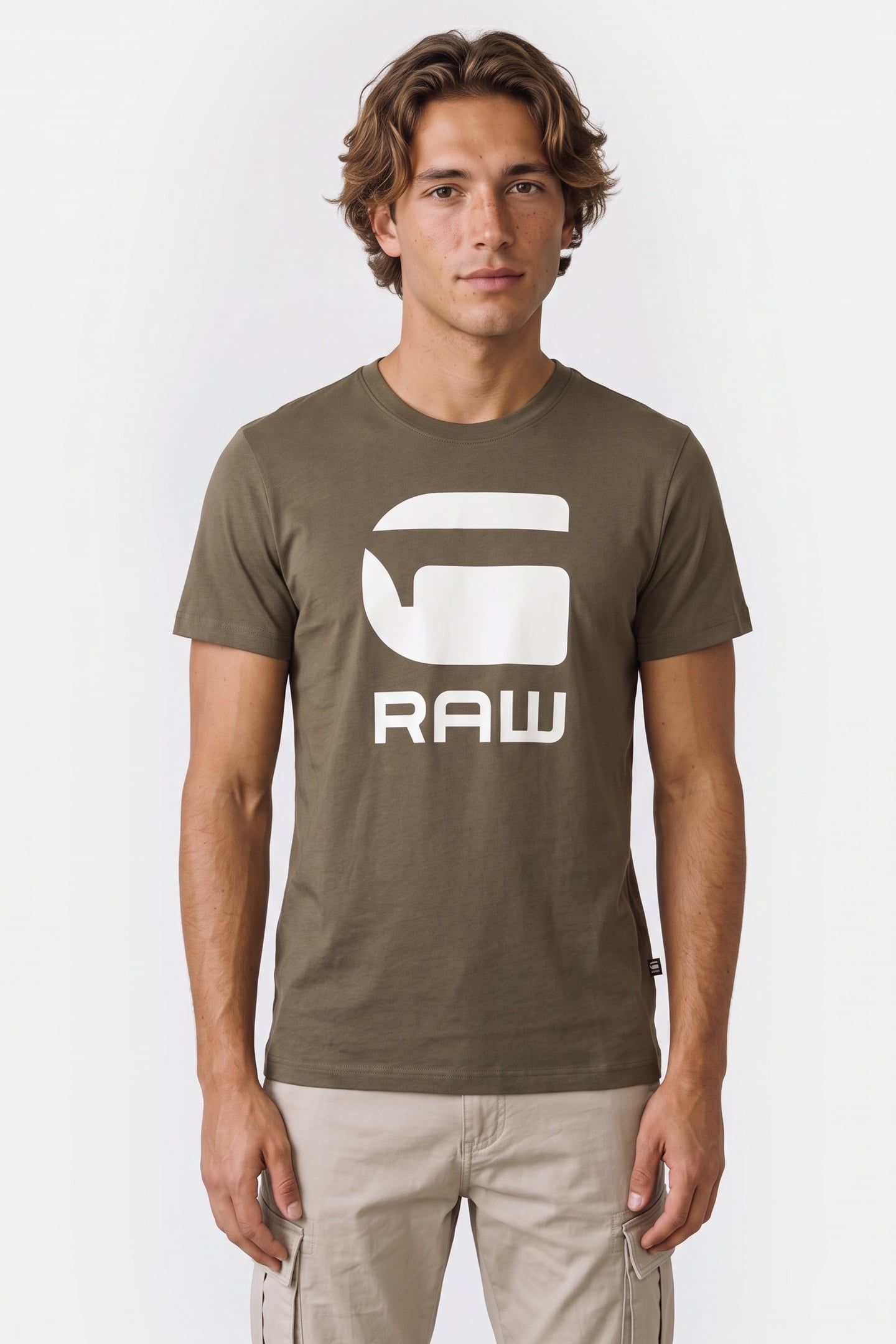 LOGO SLIM T-SHIRT SHADOW OLIVE 1