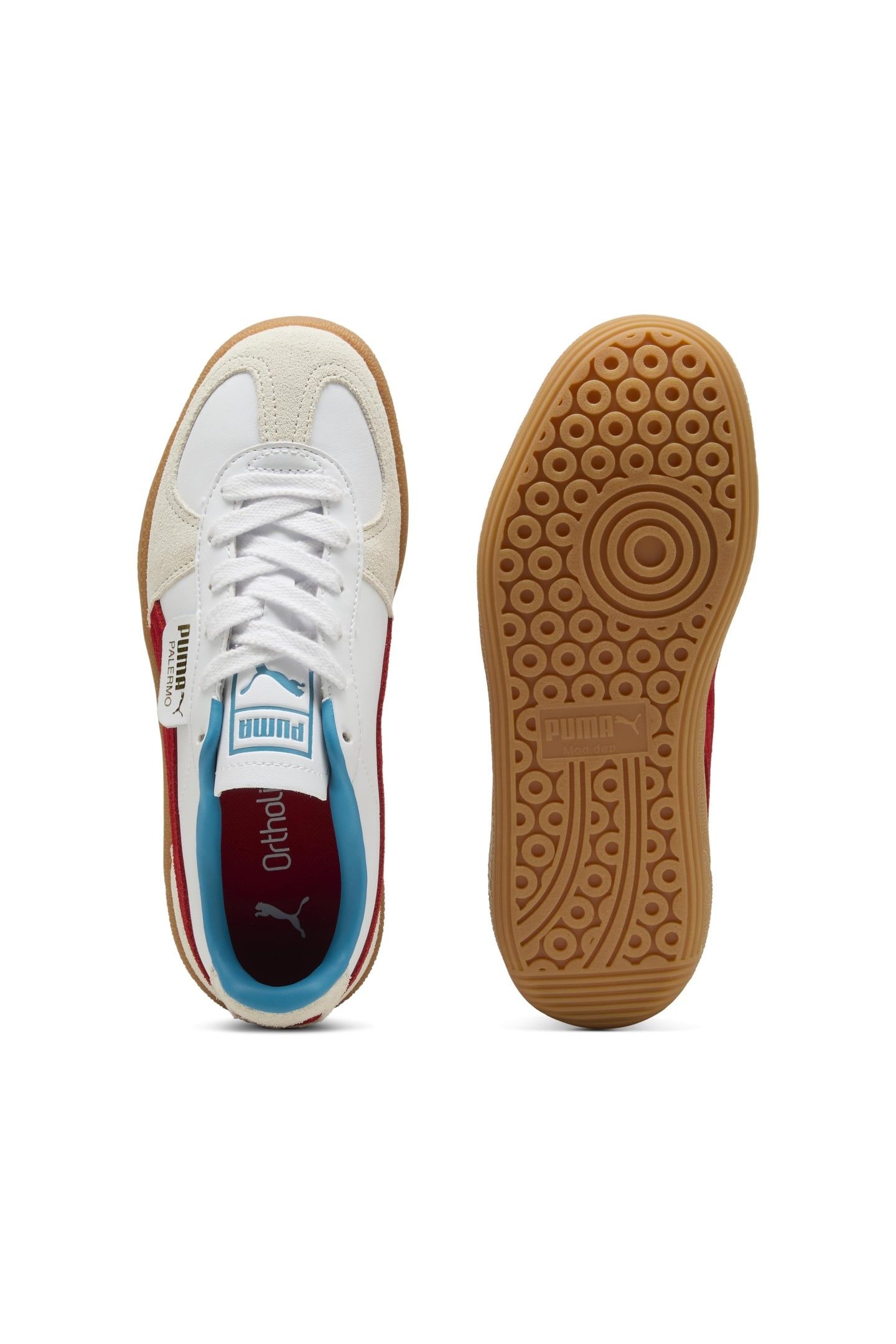 UNISEX PALERMO LTH JUNIOR WHITE-FOR ALL TIME RED 5