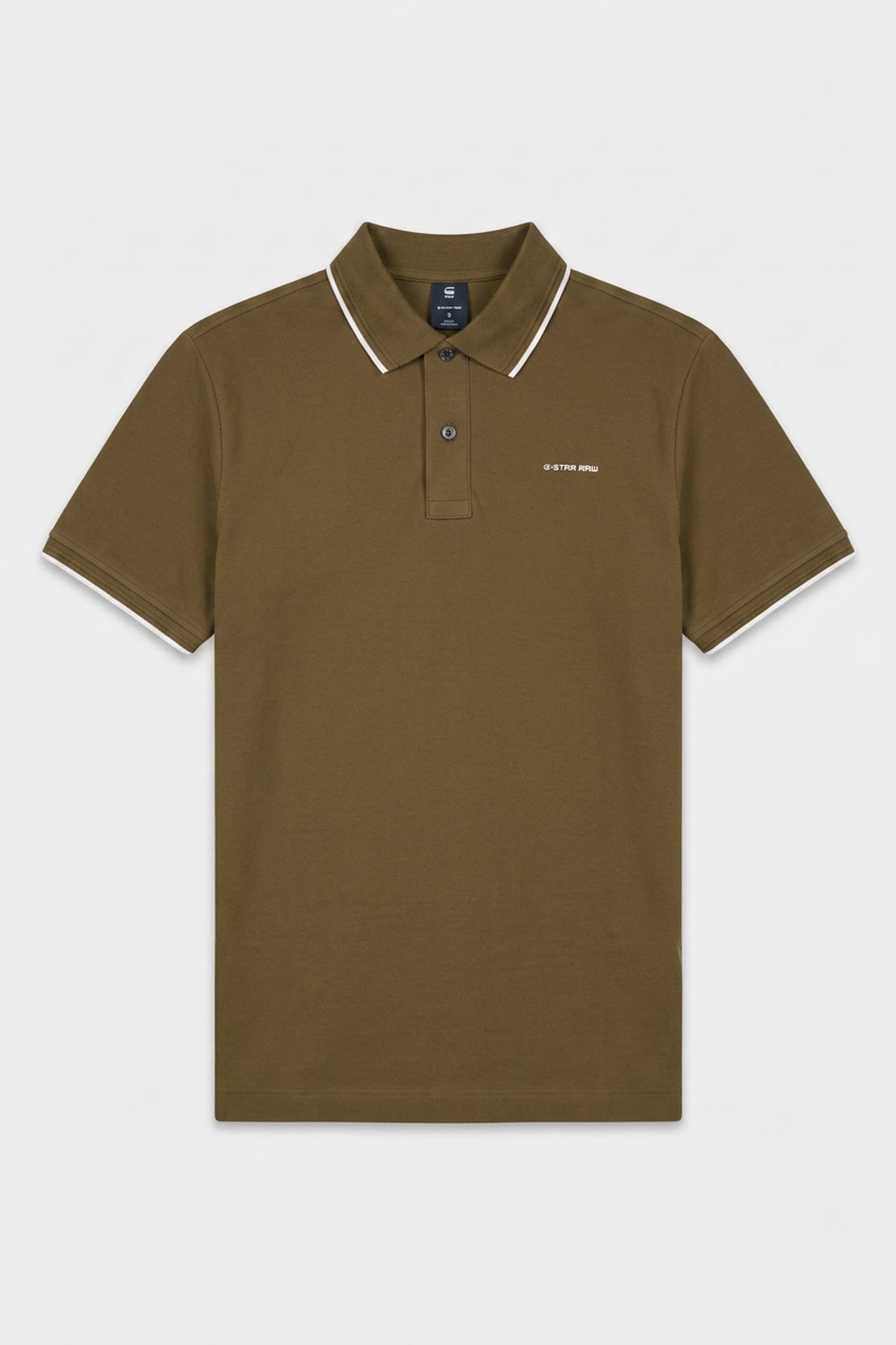 CHEST LOGO STRIPED POLO DARK OLIVE 3