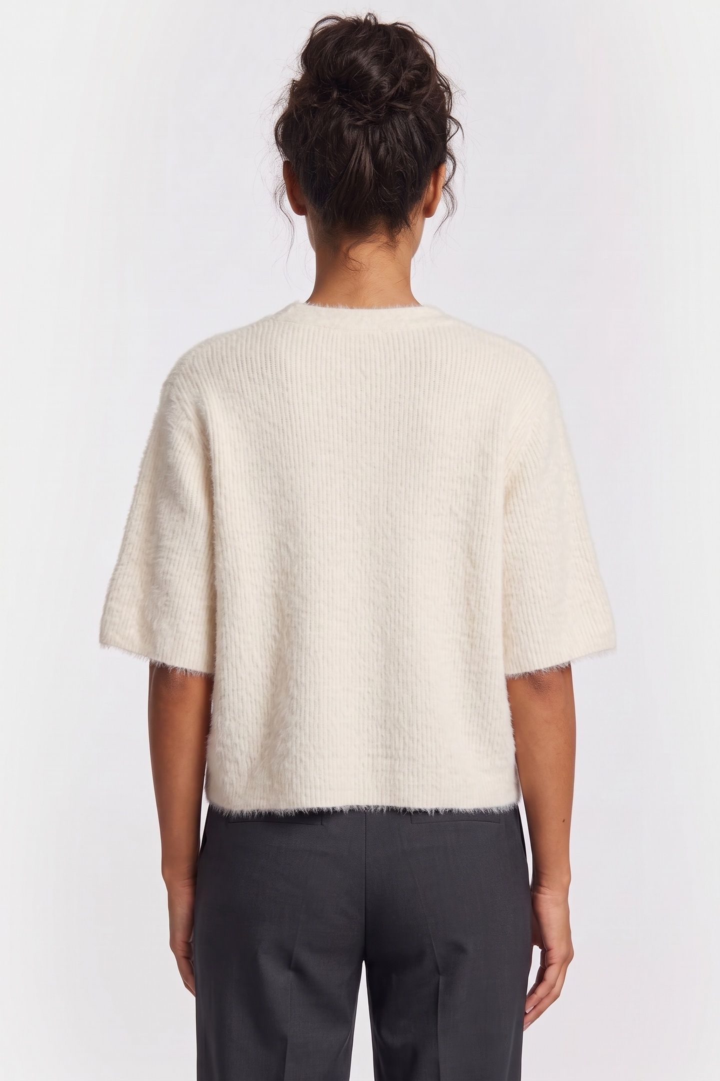 ST DOMINIQUE SHORT SLEEVE CARDIGAN WHITE 2
