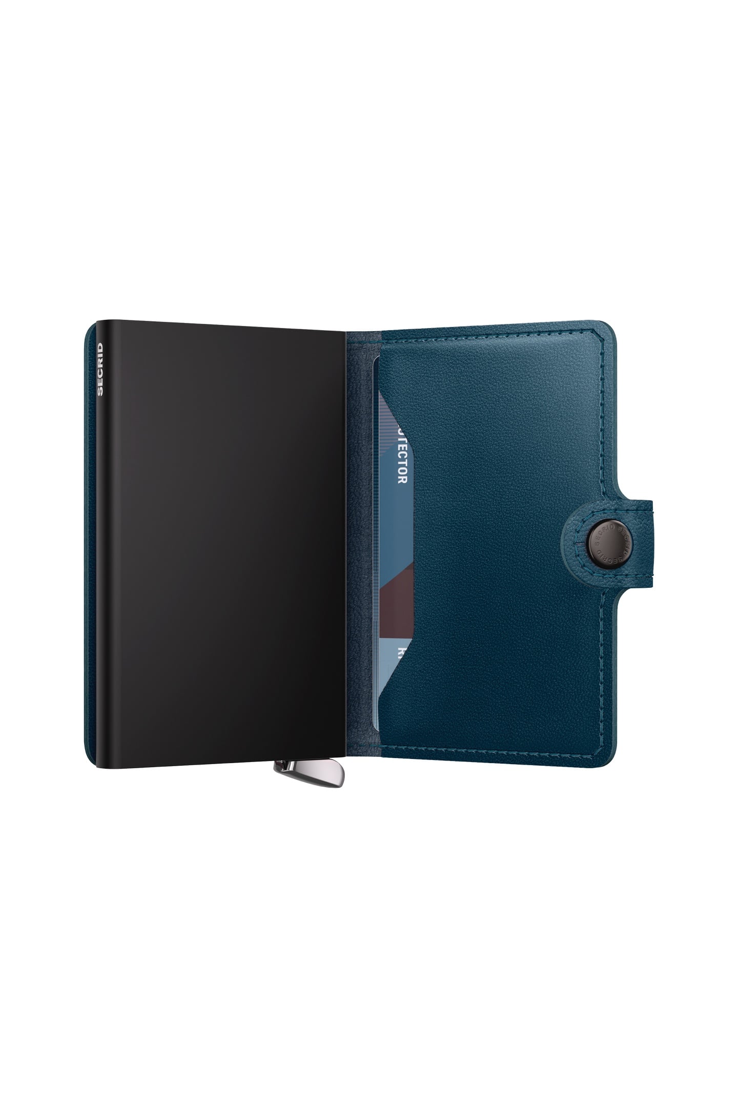 UNISEX MINIWALLET EMBOSS LINES TEAL 3