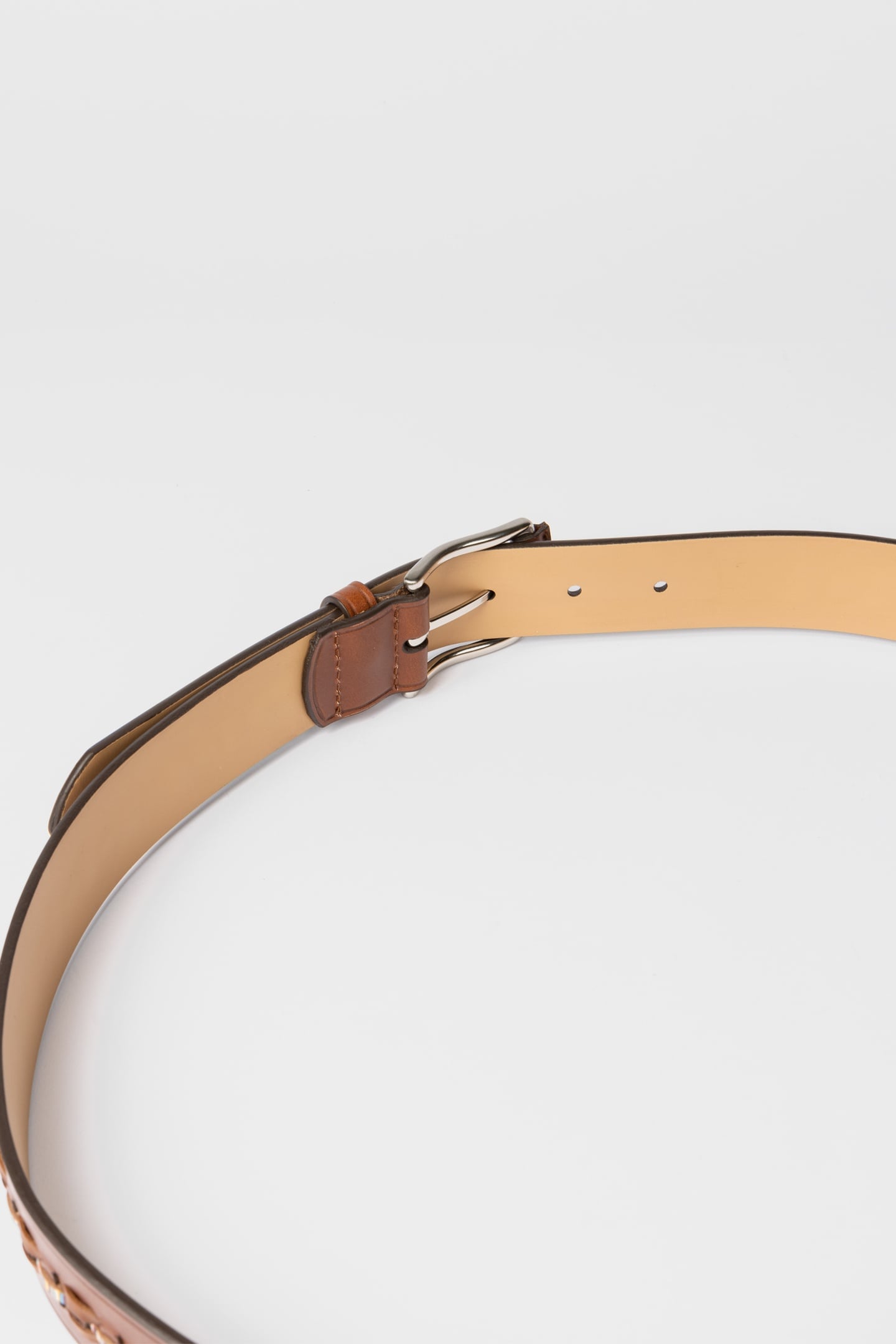 MEN BELT WOVEN INSET HAZELNUT 6