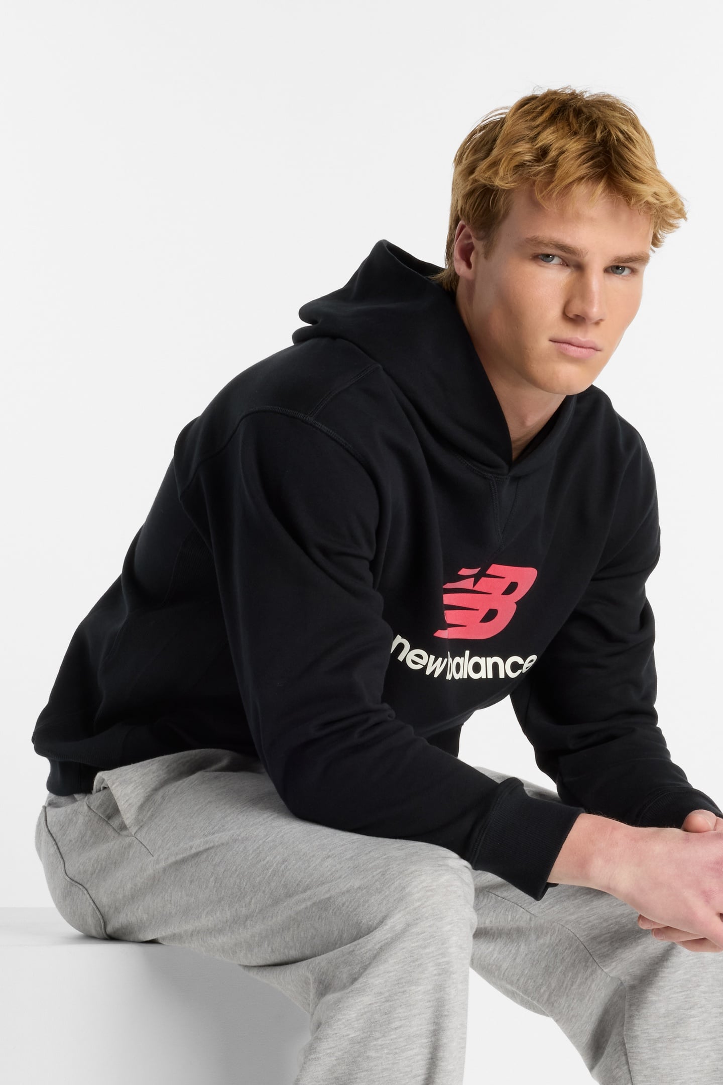 ATHLETICS FRENCH TERRY LOGO HOODIE BLACK 3