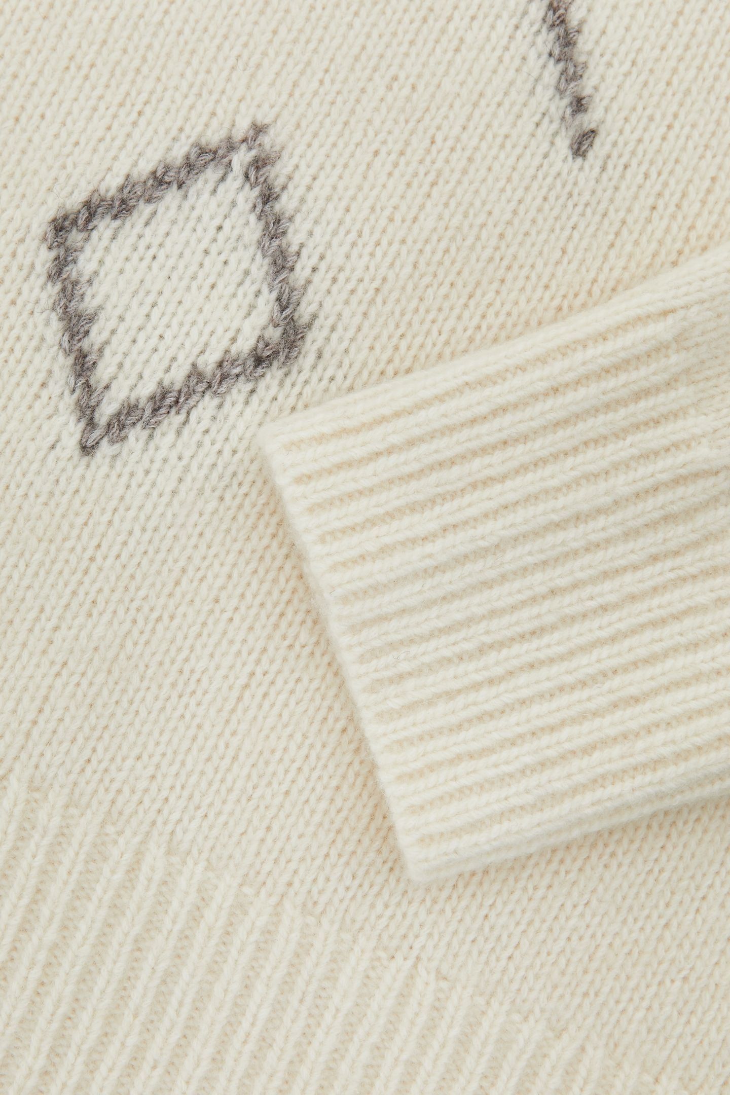 PATTERN KNIT CREAM/TAUPE BROWN 6