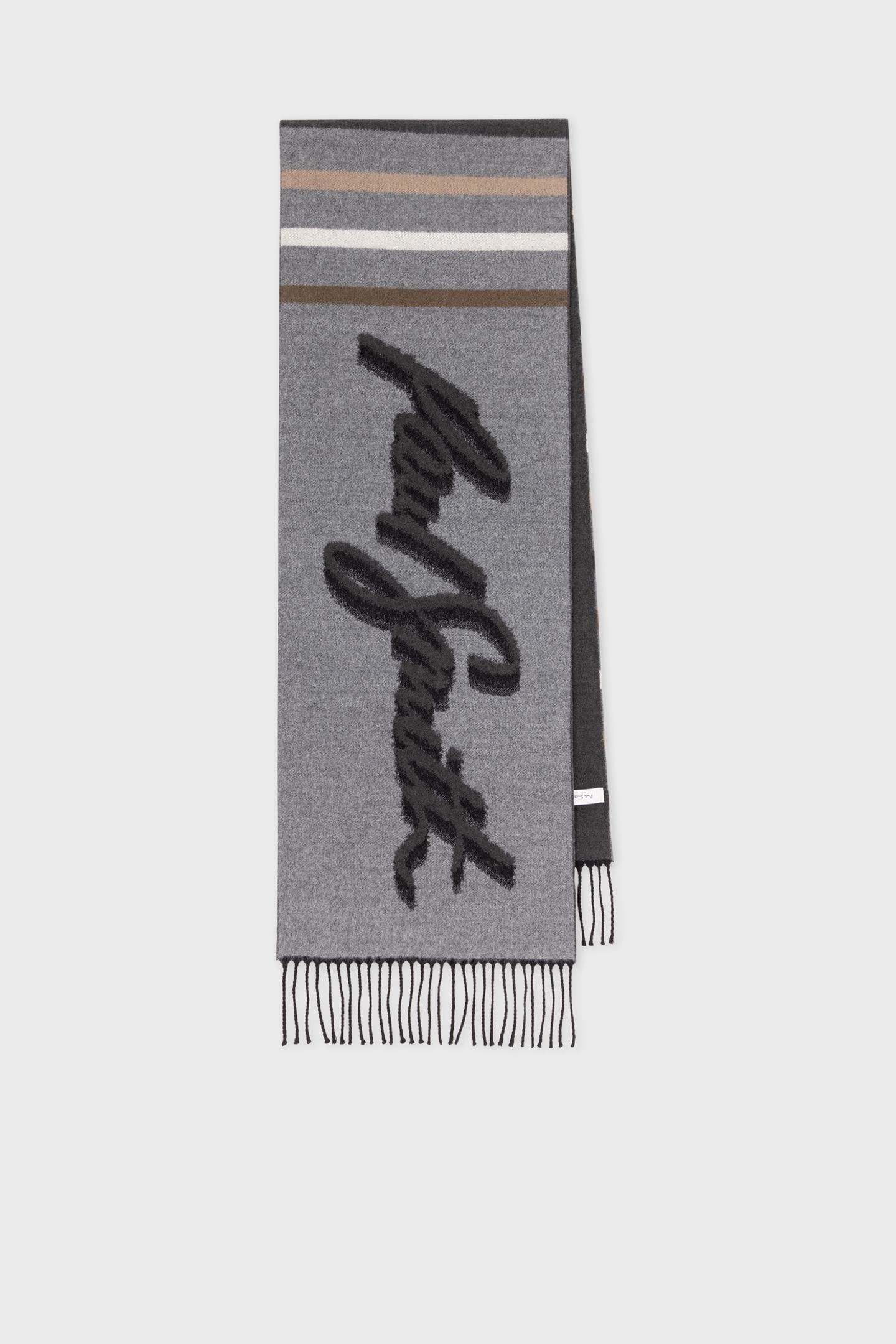 MEN SCARF LOGO JACQUARD SLATE 6