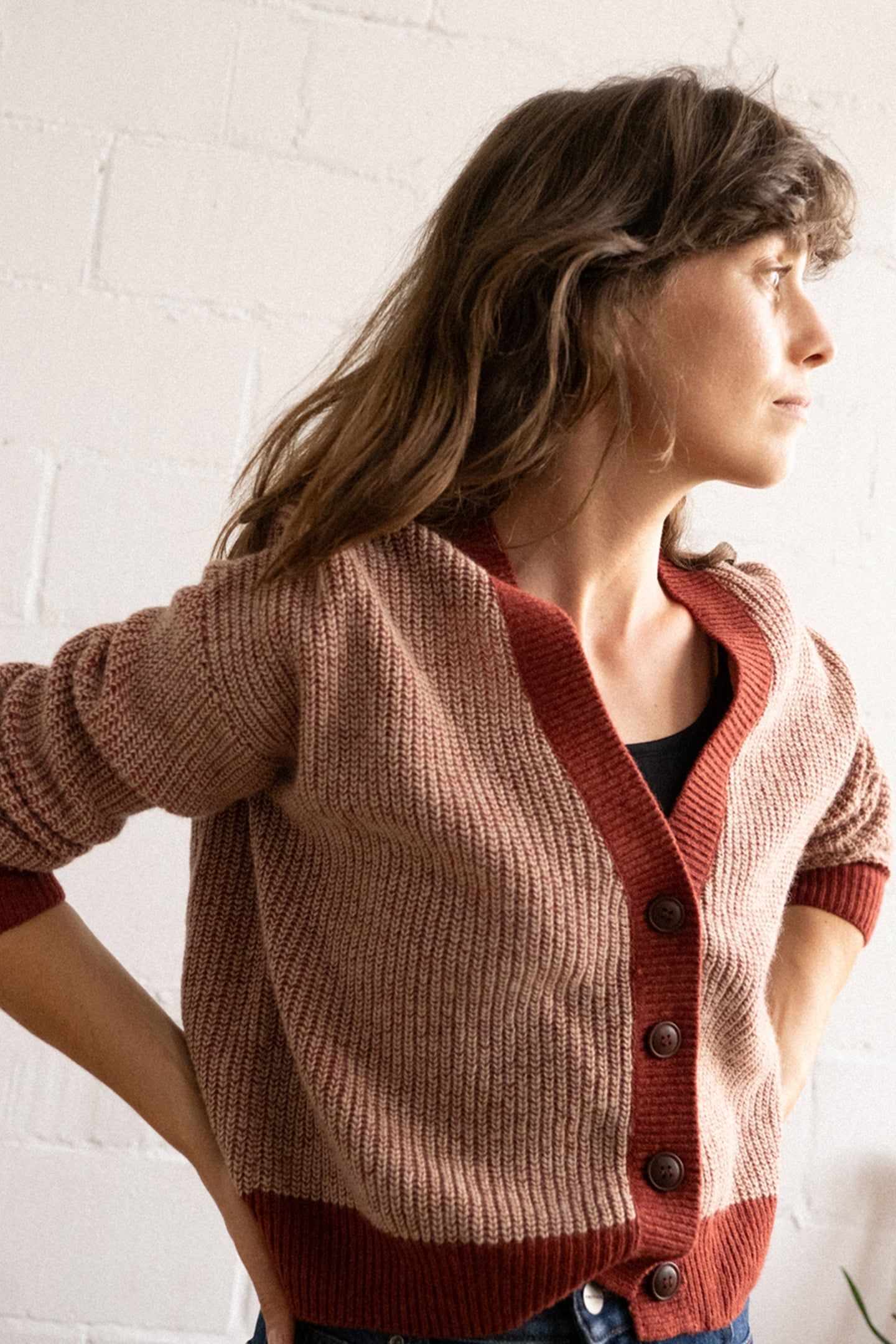 FILICUDI KNIT BICOLOUR SMOKE RED 5