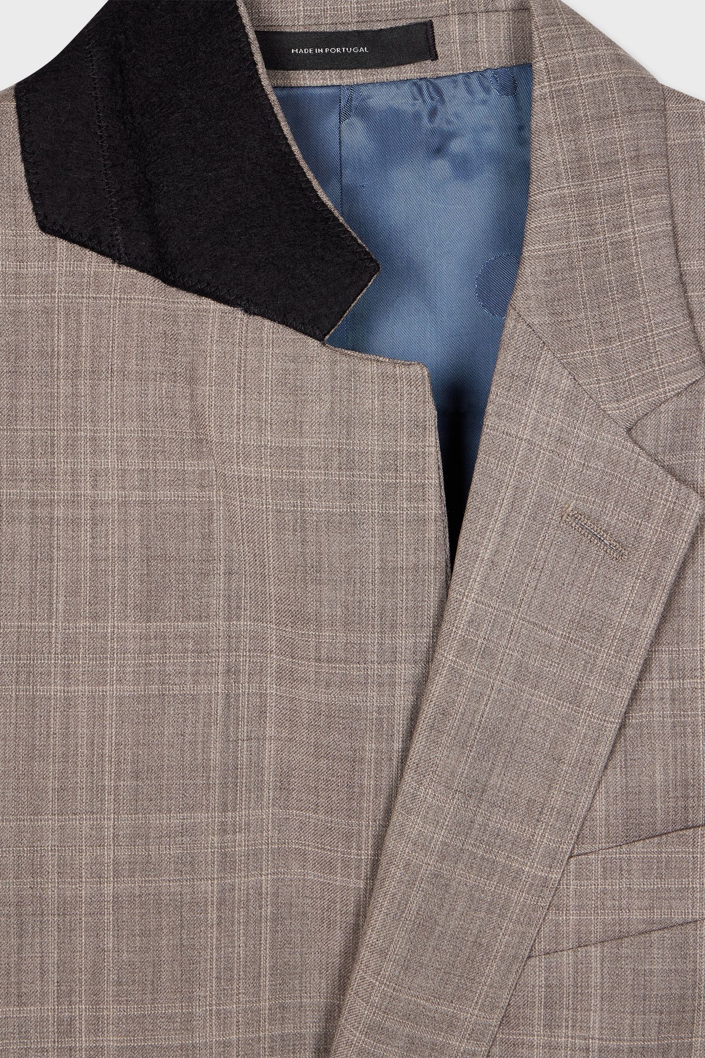 MENS TAILORED FIT 2 BUTTON SUIT GREY BEIGE 5