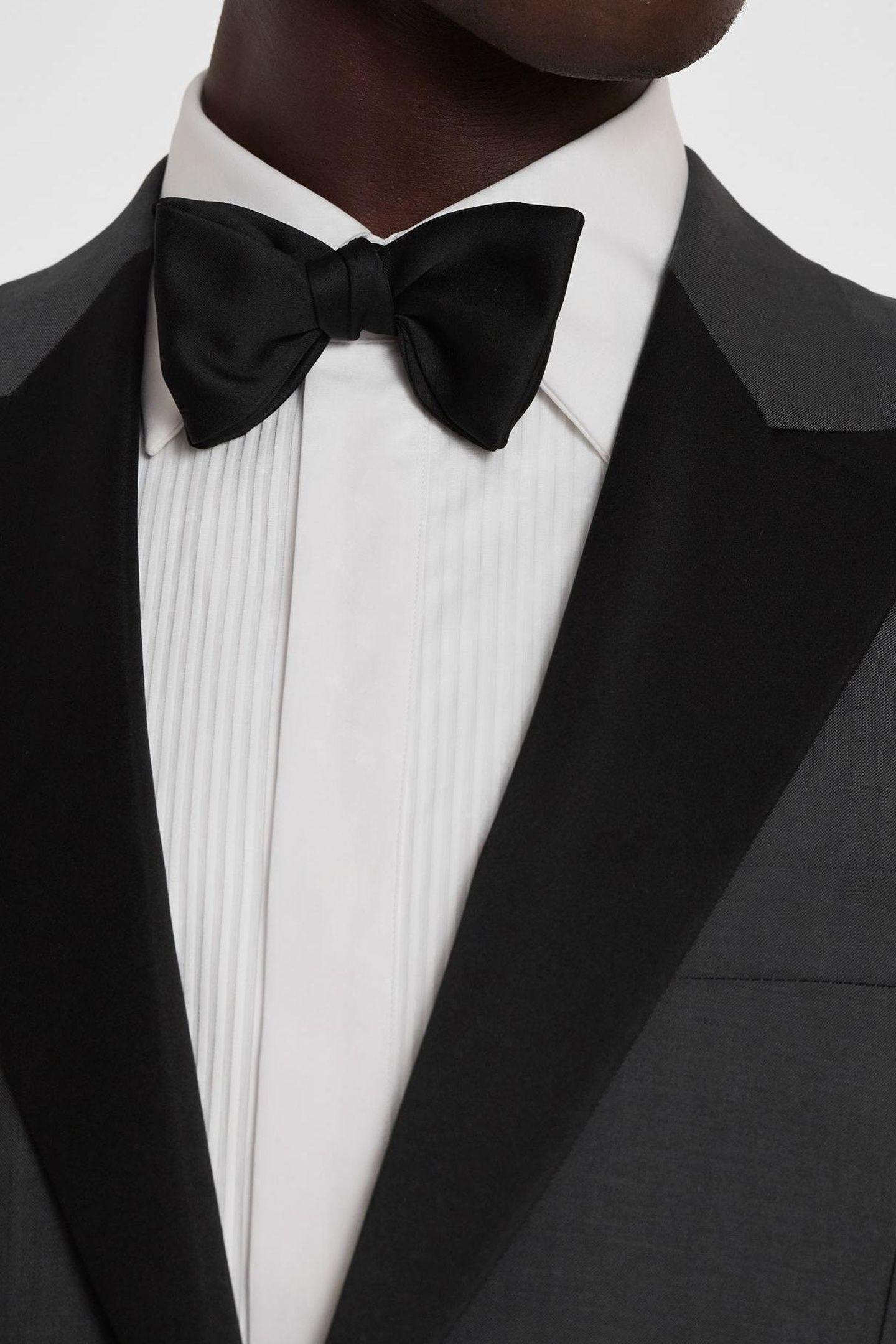 MENS TAILORED FIT 1BTN EVENING SUIT SLATE 10