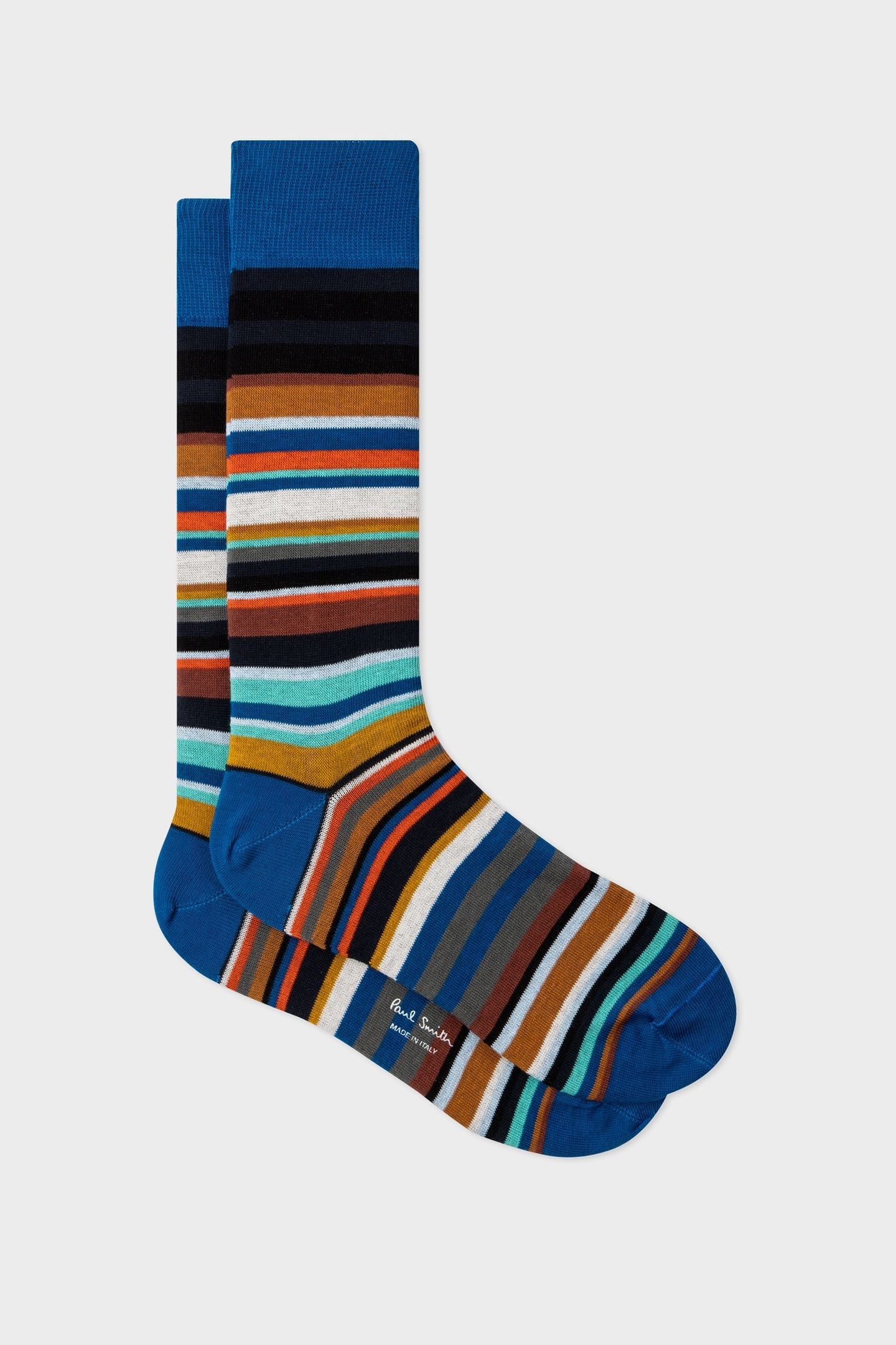 MEN SOCK CURTIS STRIPE COBALT BLUE 1