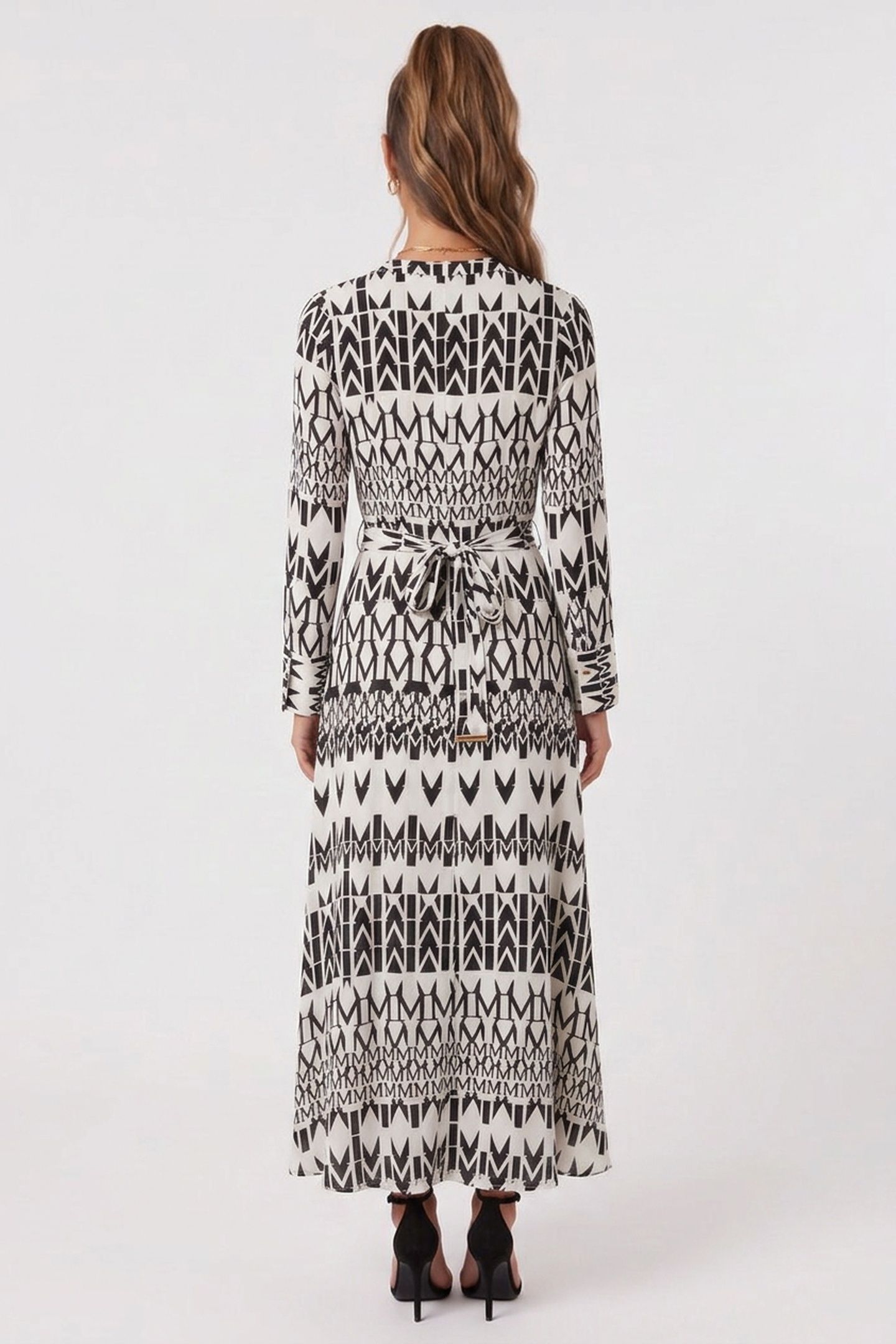 BRITNEY LS LONG DRES GEOMETRIC MONOGRAM B 2