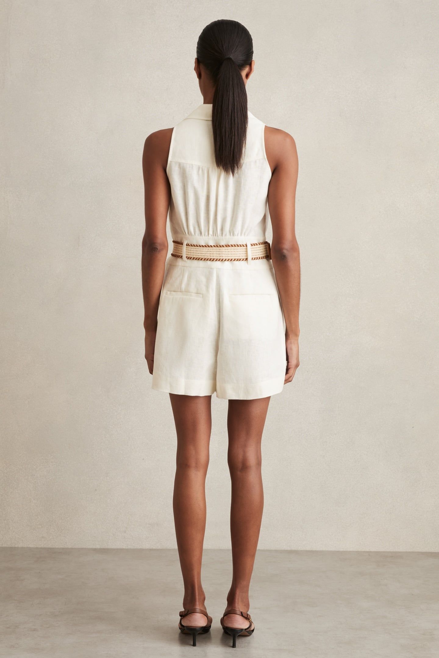 LINEN PLAYSUIT CREAM 2