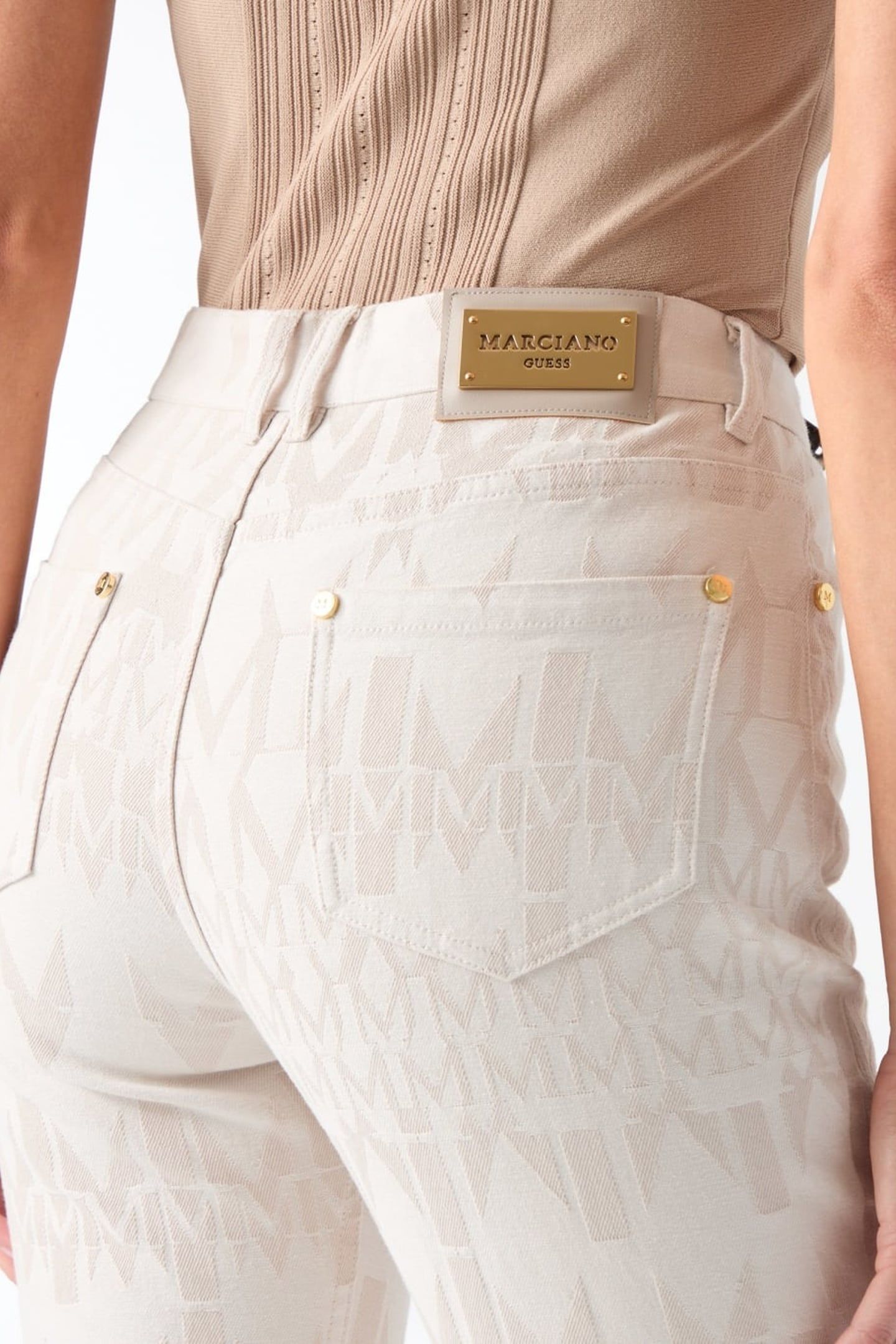 SARAH DENIM FLARED P MONOGRAM OFF WHITE 9