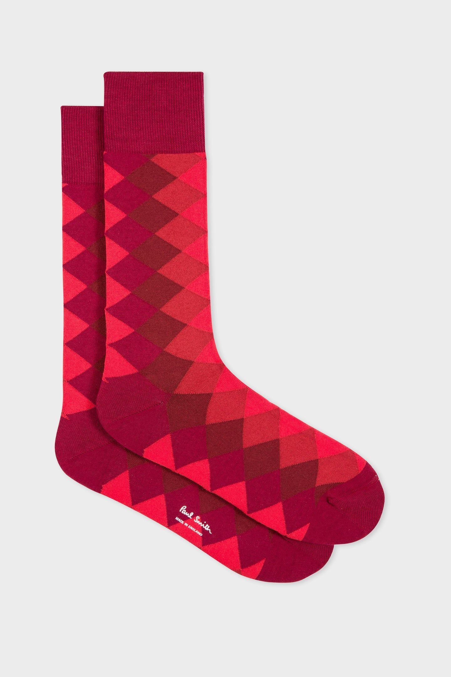 MEN SOCK LOSANGE RED 2