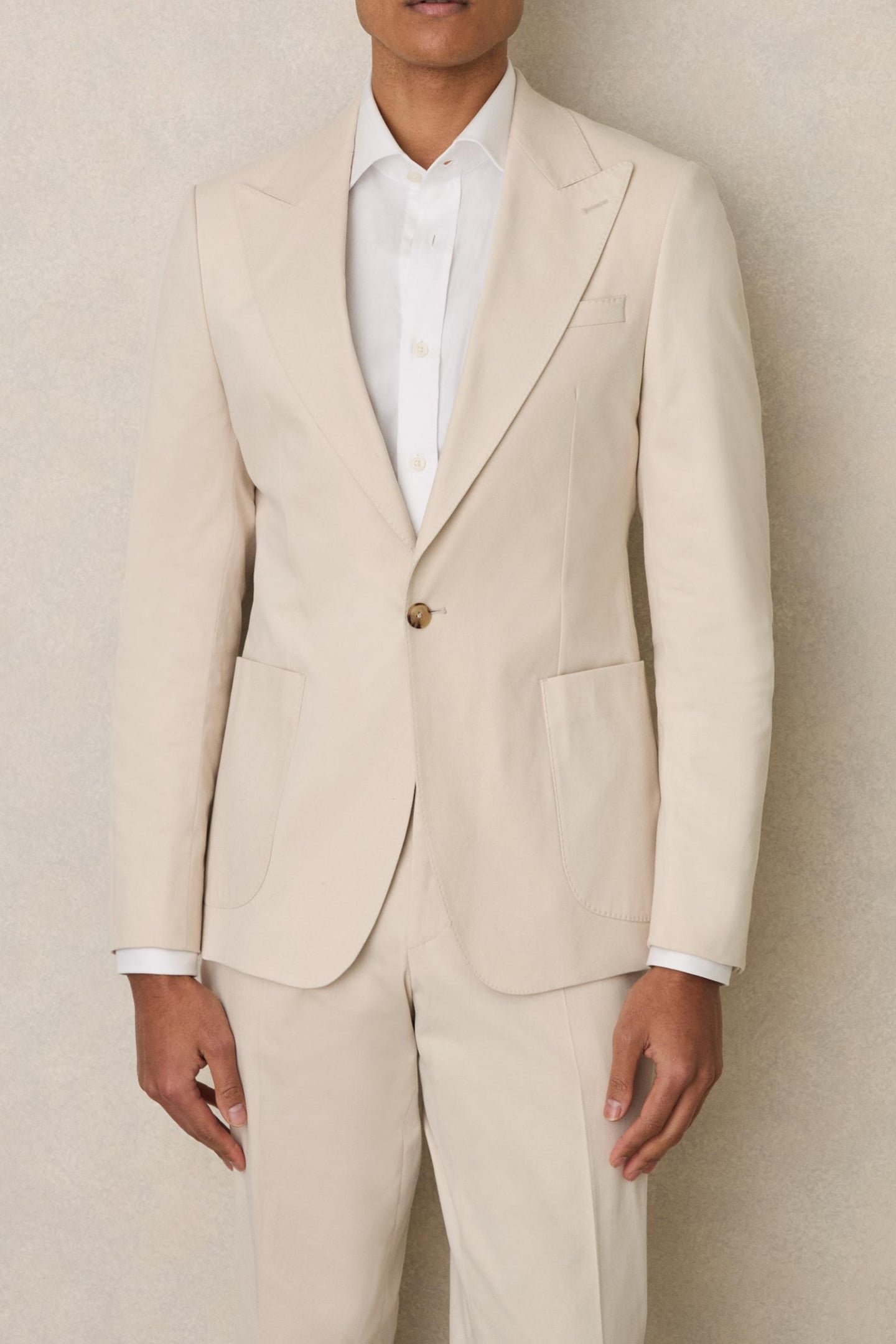 SB 1B PEAK COTTON BLAZER STONE 2